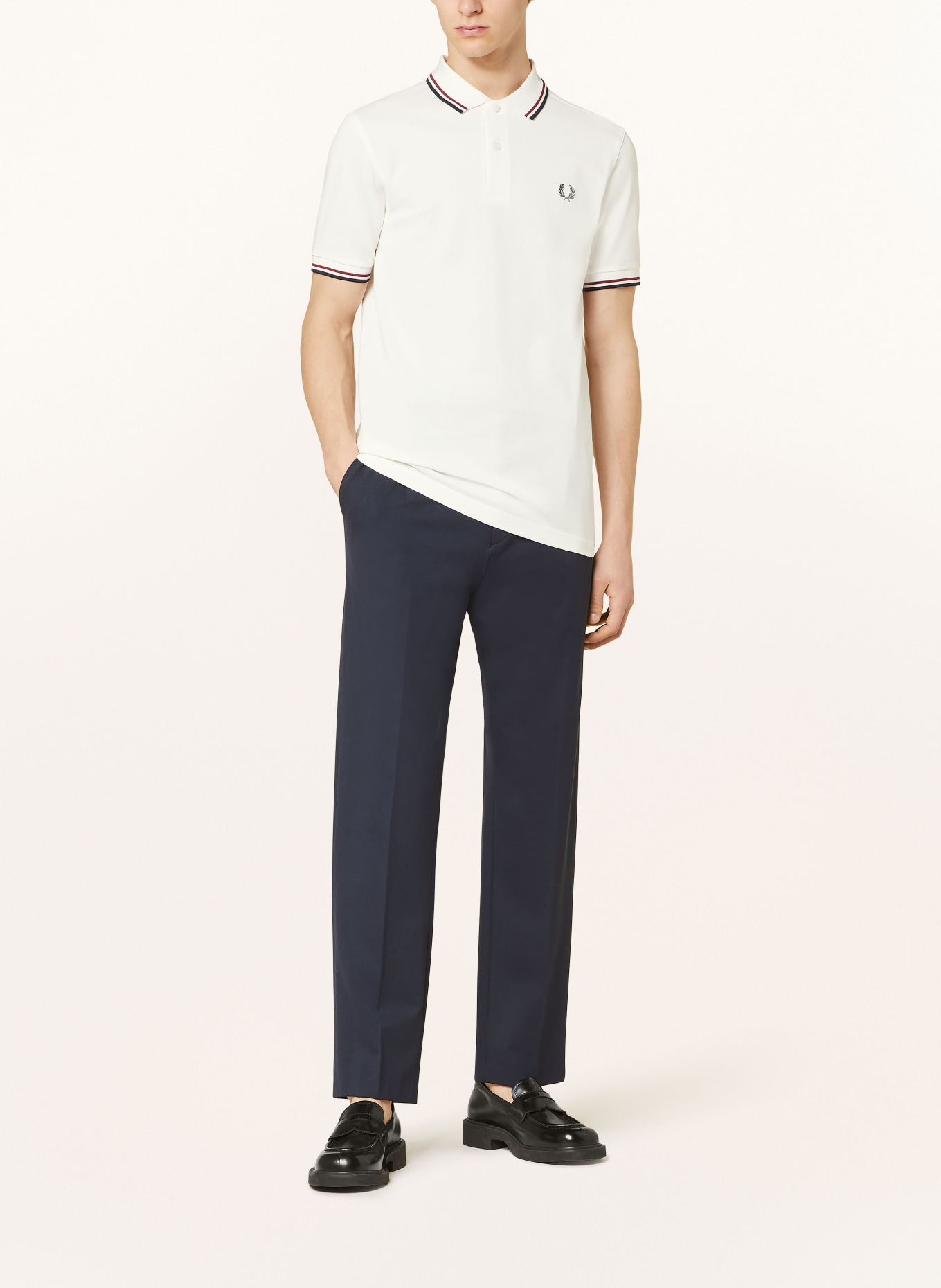 FRED PERRY Piqué polo shirt, Color: WHITE (Image 2)