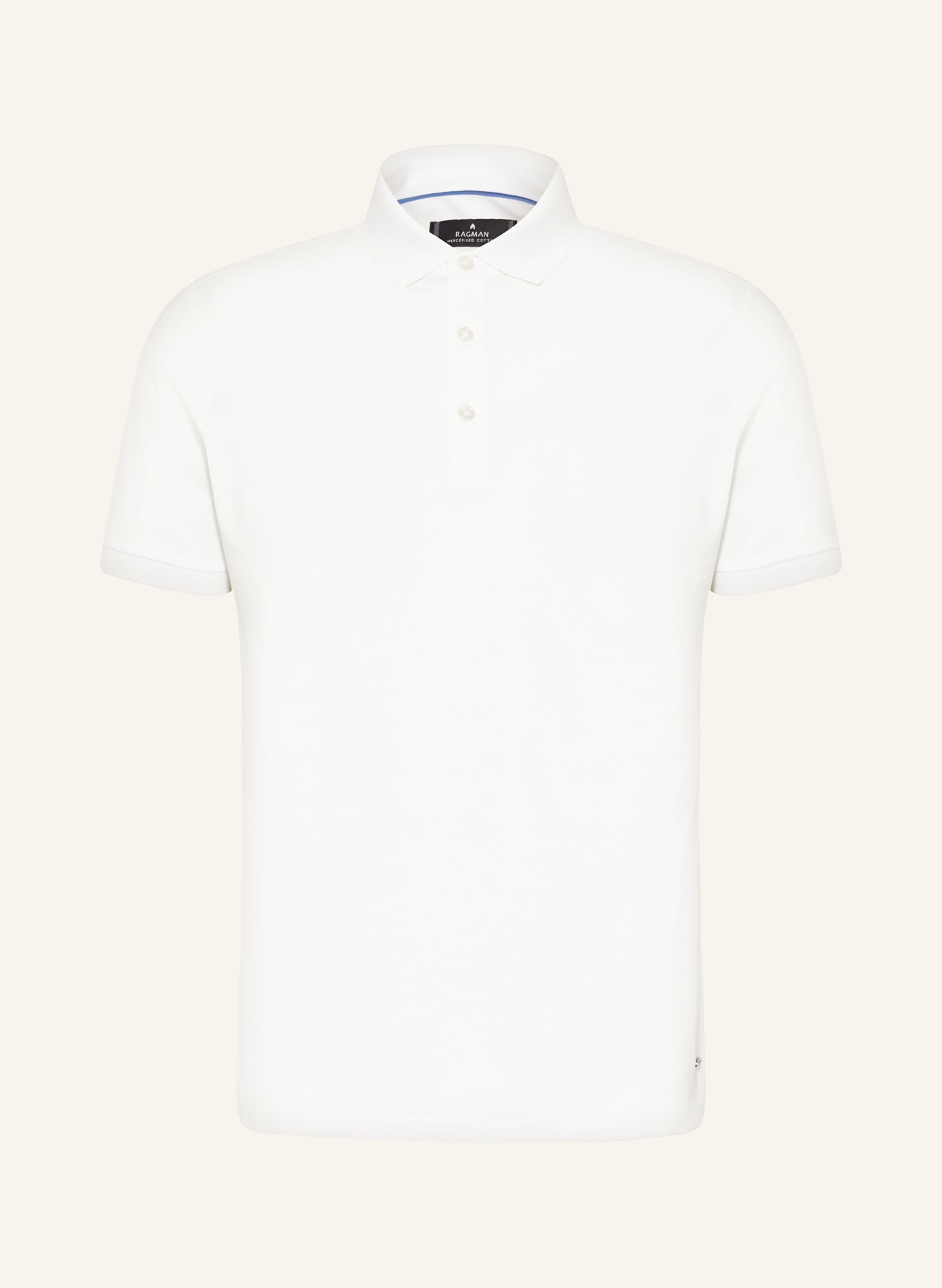 RAGMAN Jersey-Poloshirt, Farbe: WEISS (Bild 1)