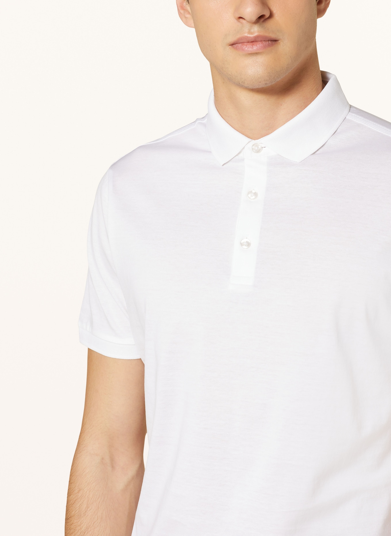 RAGMAN Jersey-Poloshirt, Farbe: WEISS (Bild 4)