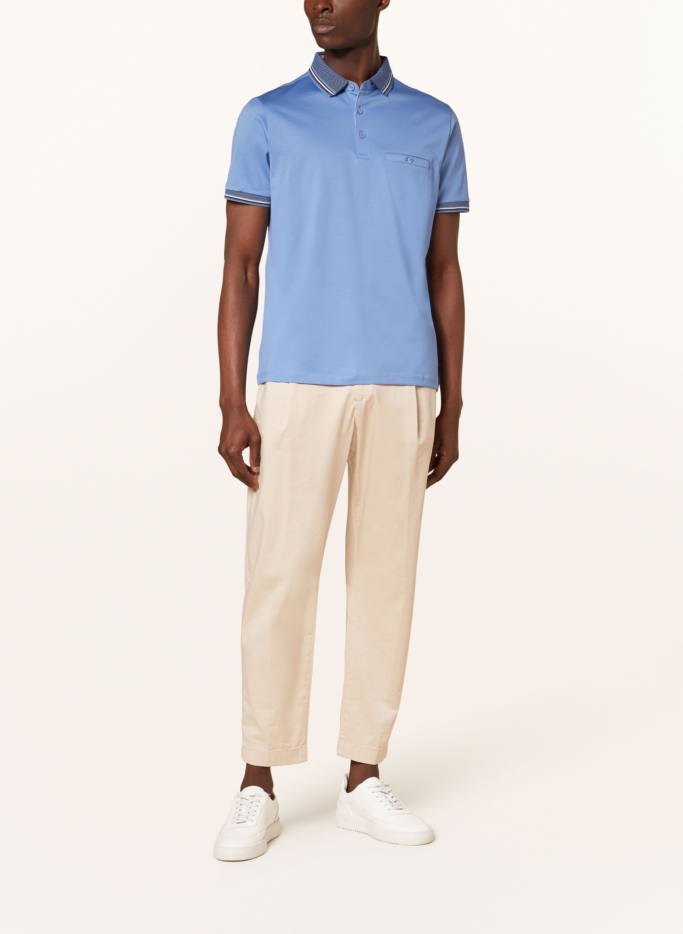 RAGMAN Jersey-Poloshirt, Farbe: BLAU (Bild 2)