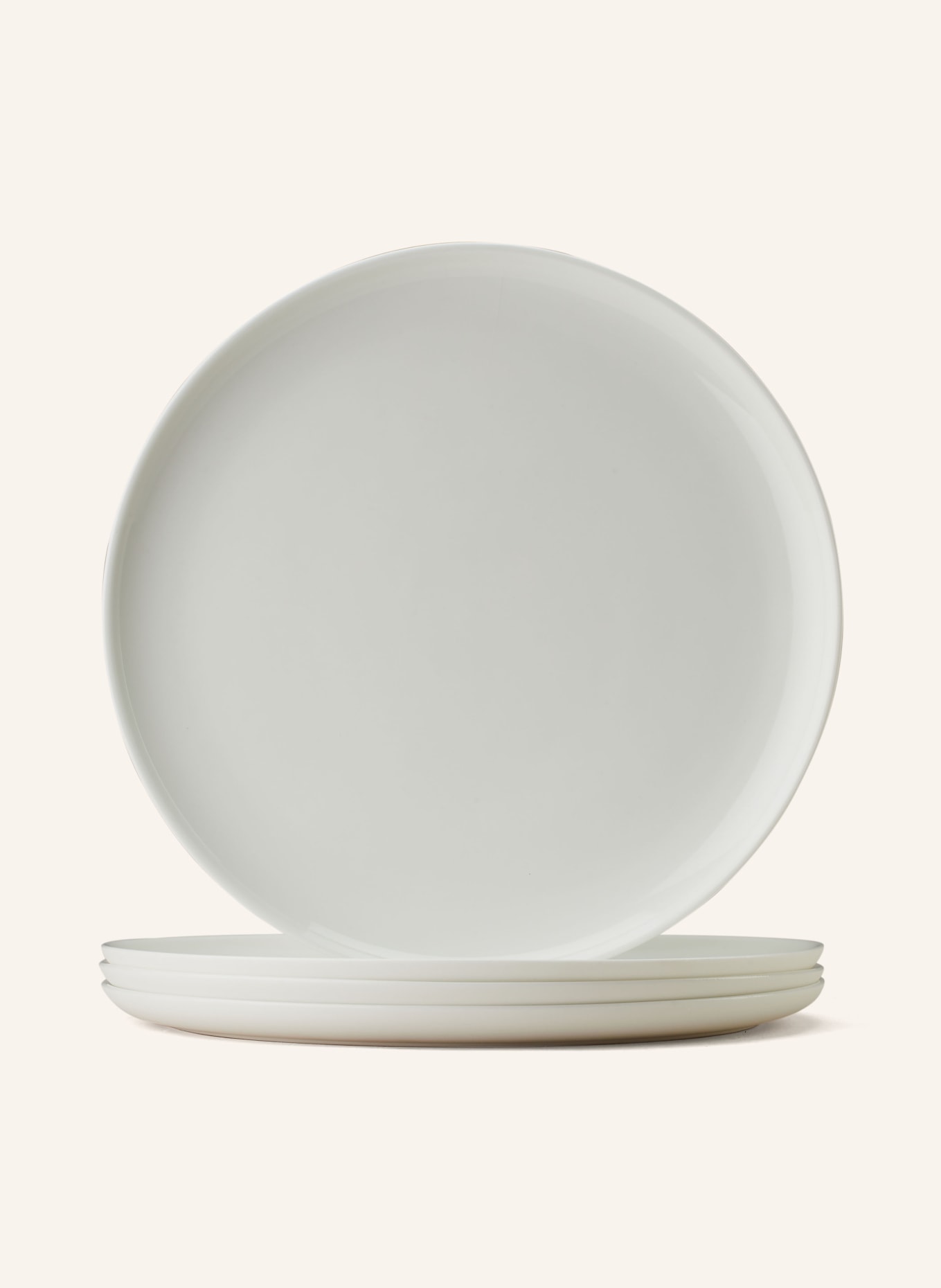 SERAX Set of 4 dinner plates BASE, Color: CREAM (Image 1)