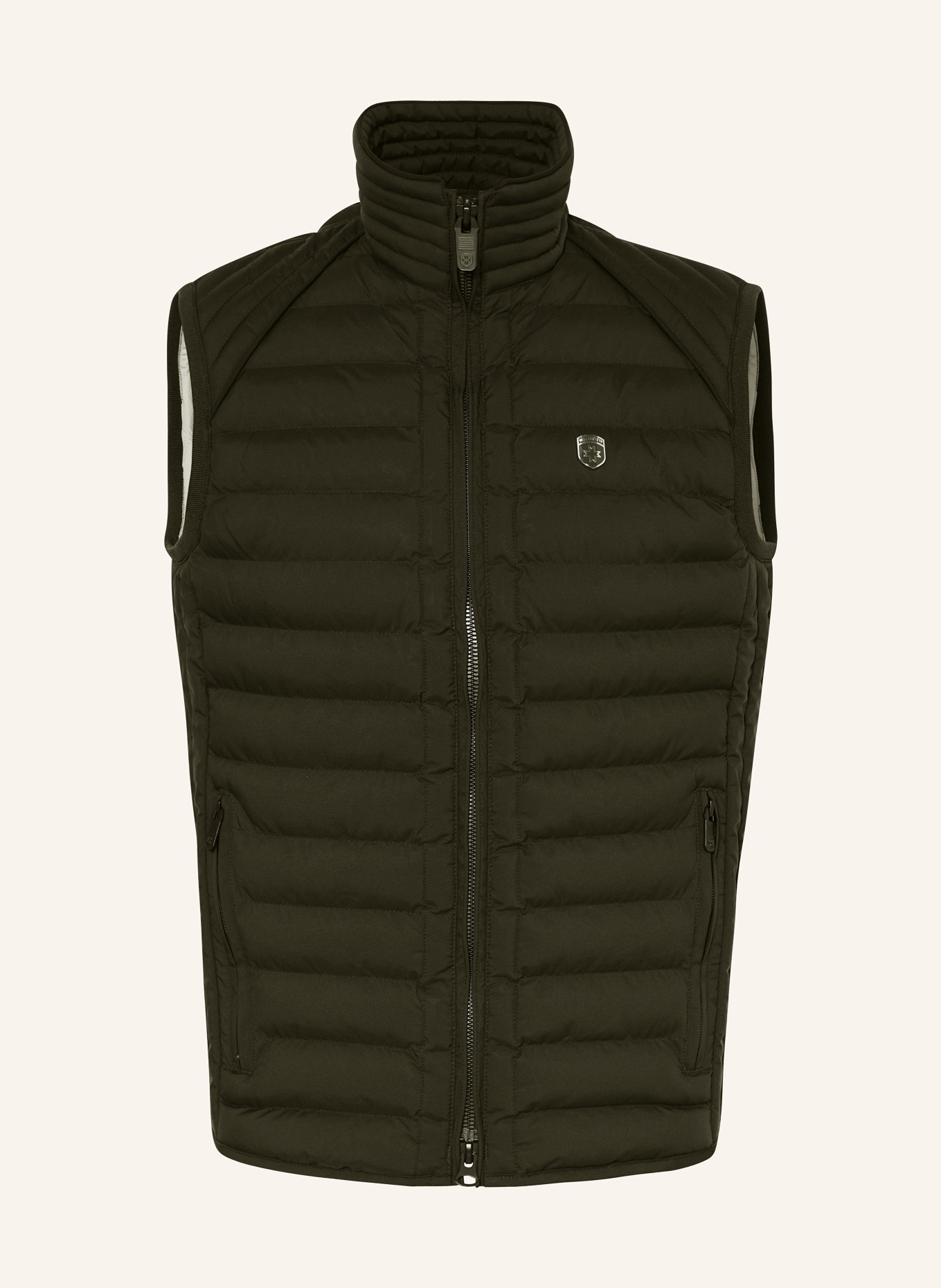 WELLENSTEYN Quilted vest MOL, Color: DARK BROWN (Image 1)