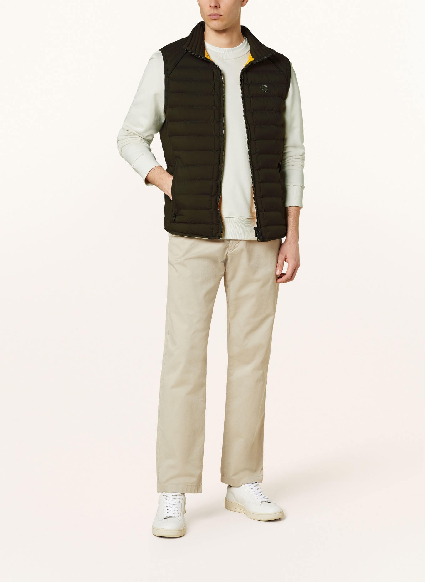WELLENSTEYN Quilted vest MOL, Color: DARK BROWN (Image 2)