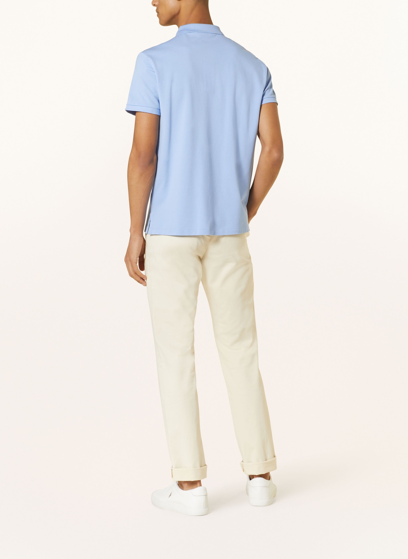 POLO RALPH LAUREN Piqué polo shirt custom slim fit, Color: LIGHT BLUE (Image 3)