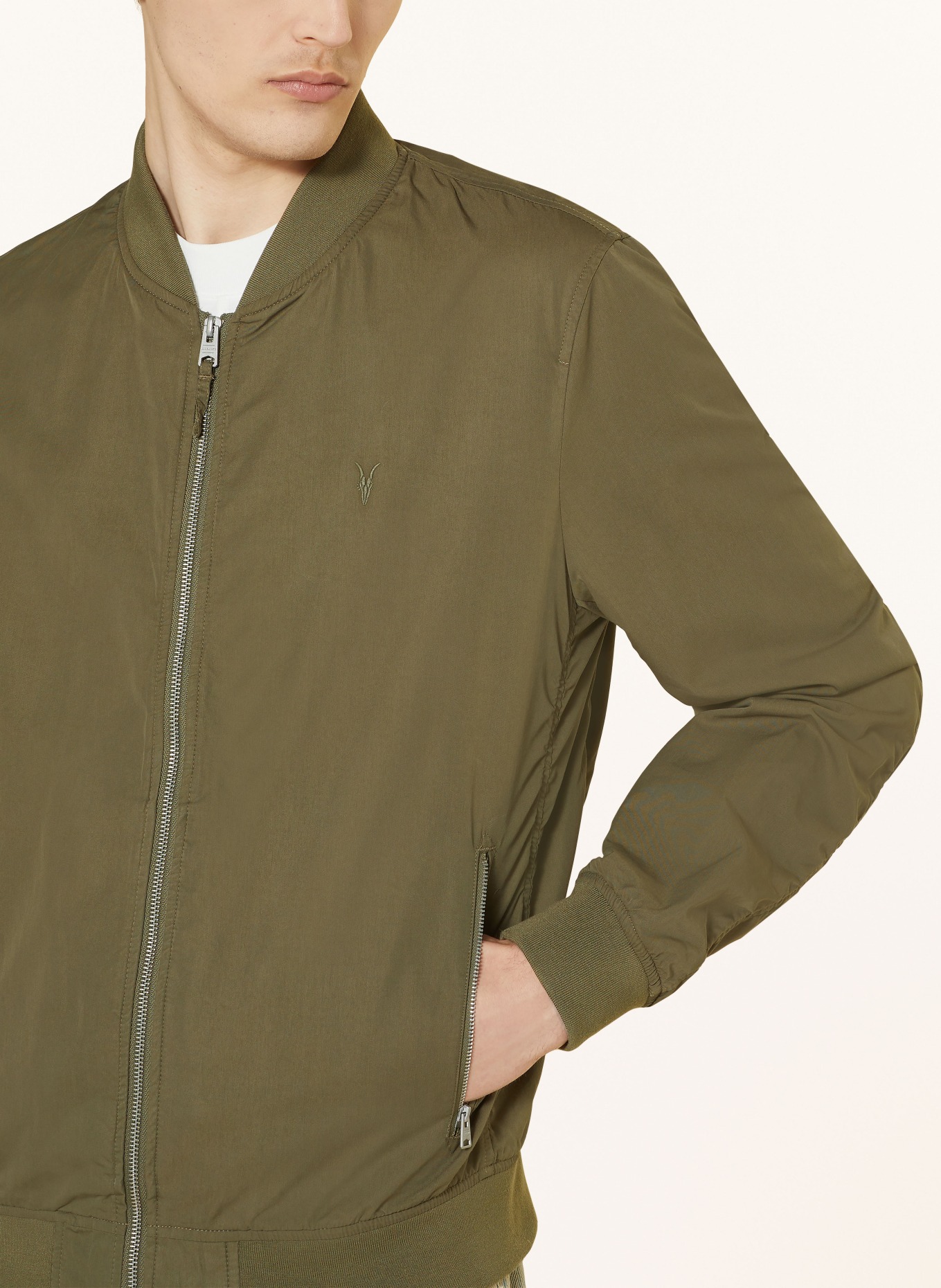 ALLSAINTS Bomber jacket BASSETT, Color: GREEN (Image 4)