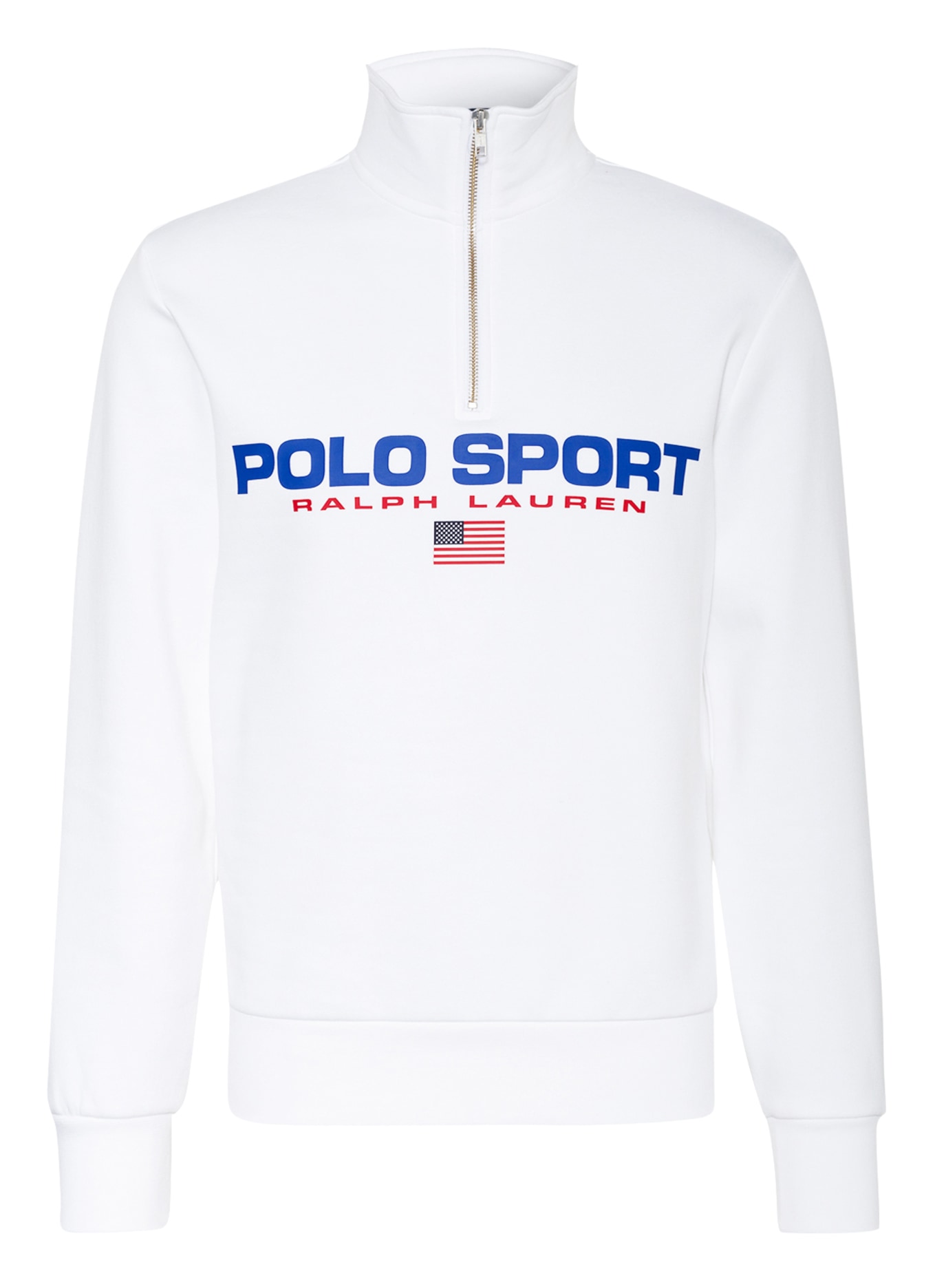 POLO SPORT Sweatshirt fabric half-zip sweater, Color: WHITE/ BLUE/ RED (Image 1)