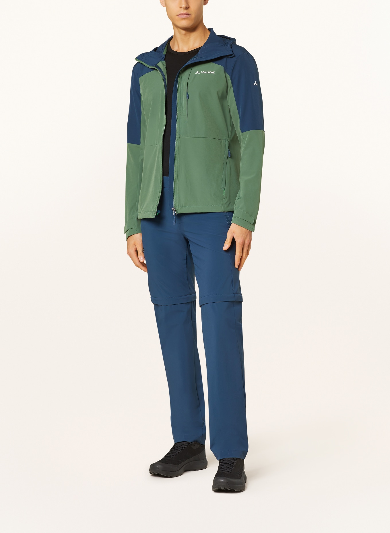 VAUDE Outdoor jacket ELOPE, Color: GREEN/ DARK BLUE (Image 2)