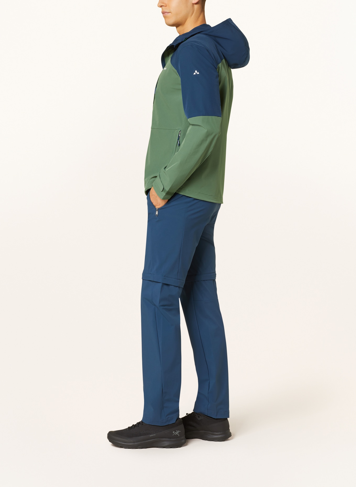 VAUDE Outdoor jacket ELOPE, Color: GREEN/ DARK BLUE (Image 4)