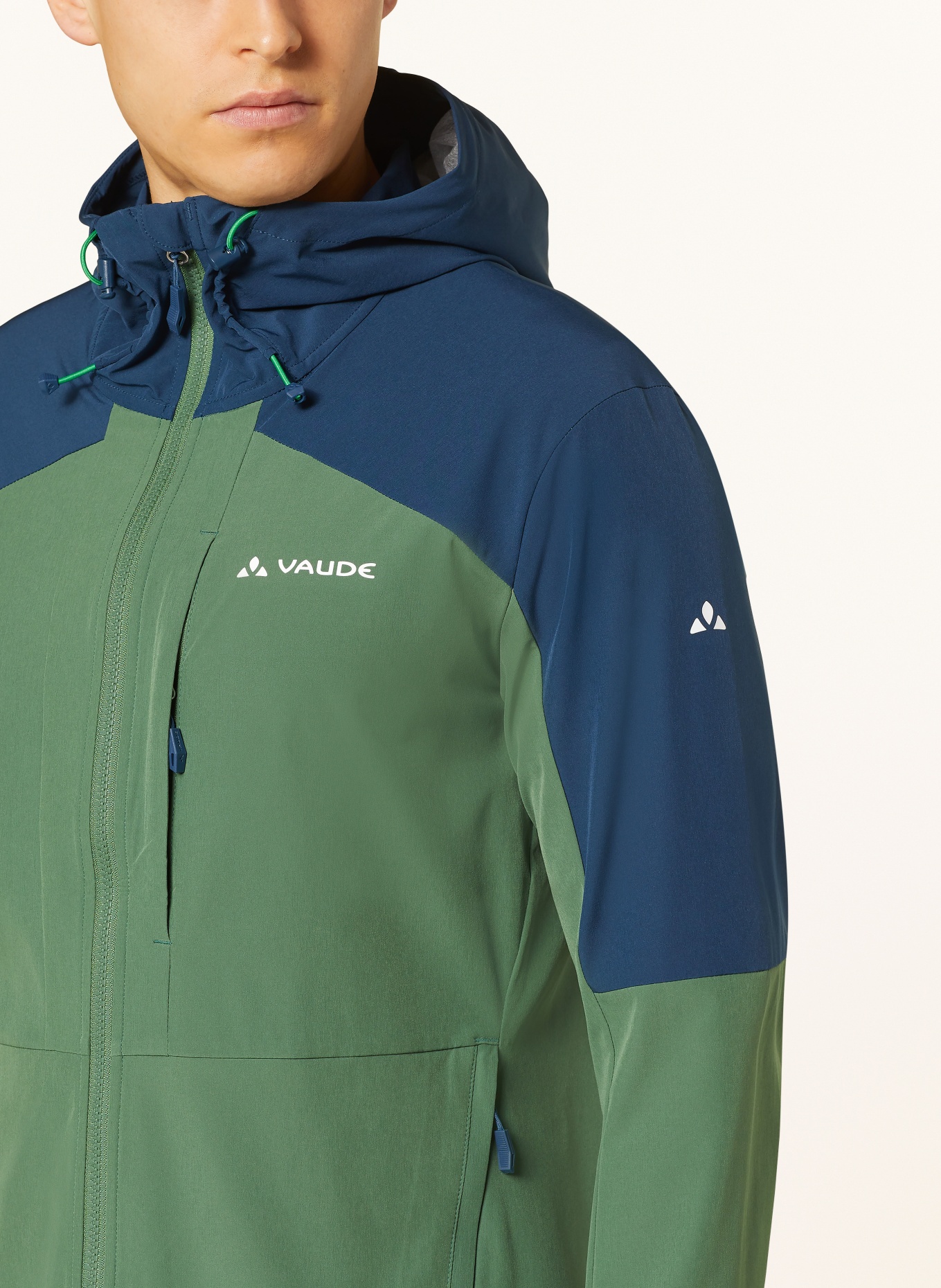 VAUDE Outdoor jacket ELOPE, Color: GREEN/ DARK BLUE (Image 5)