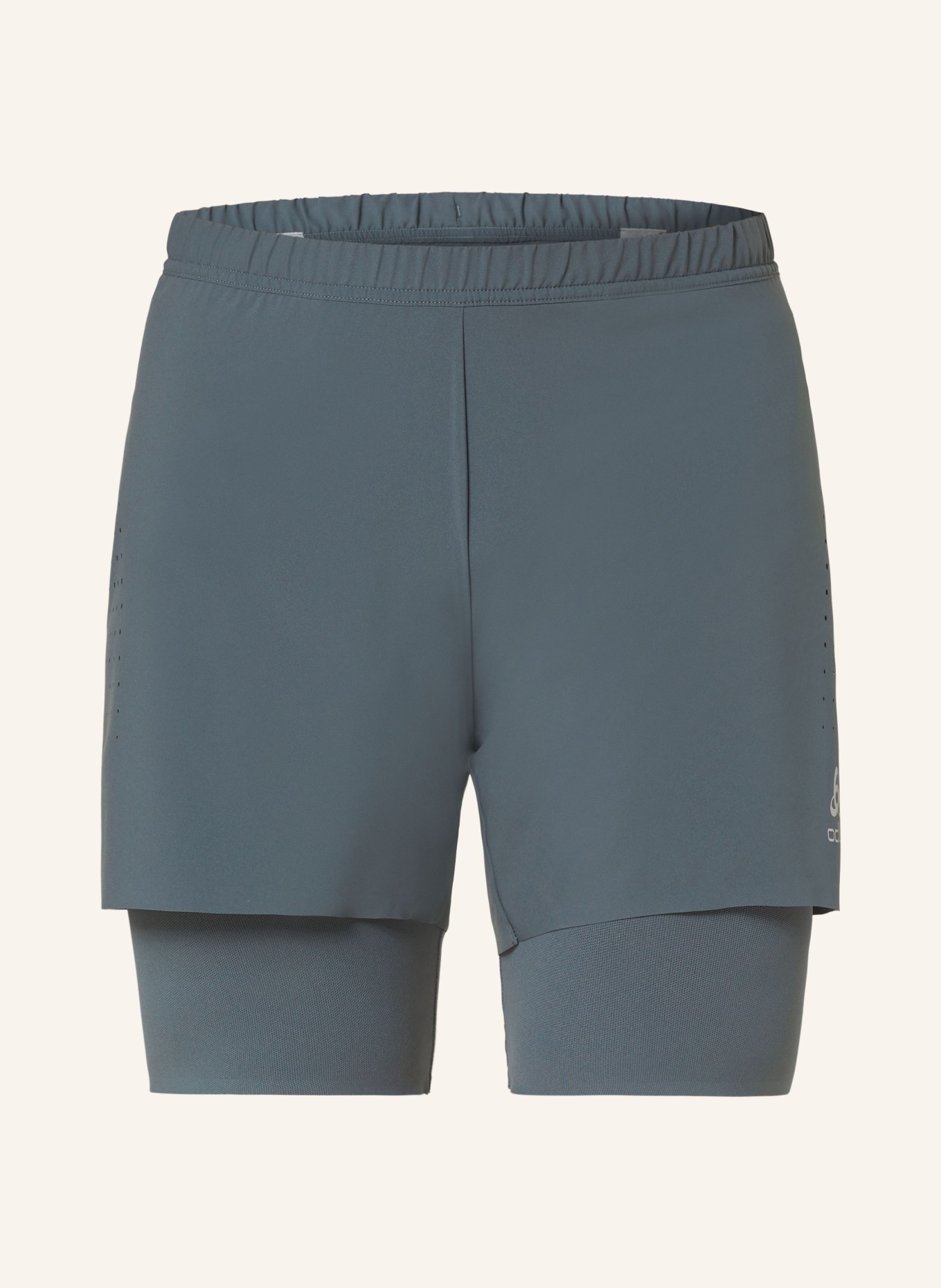 odlo 2-in-1 running shorts ZEROWEIGHT, Color: GREEN (Image 1)
