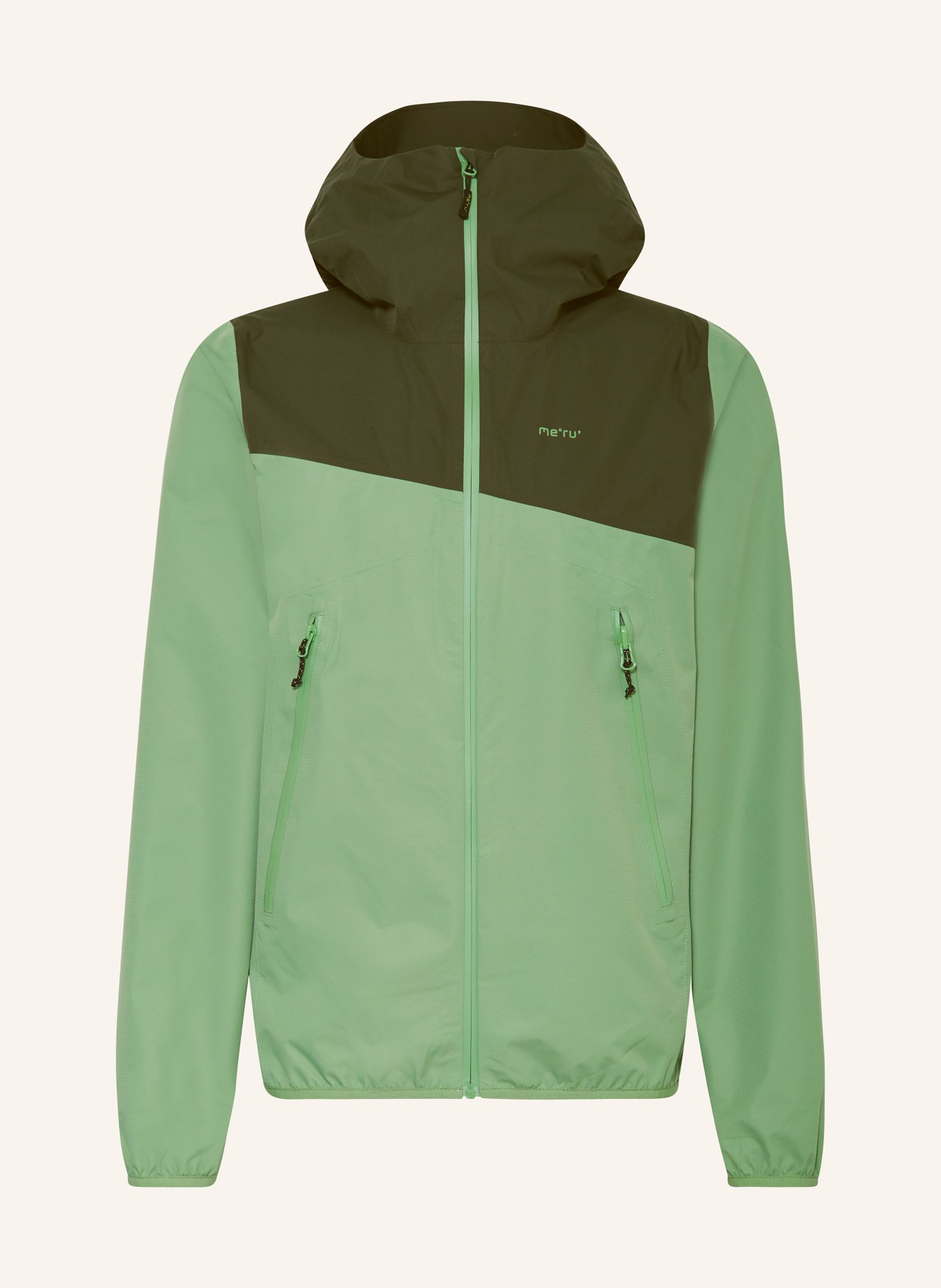 me°ru' Outdoor jacket GAMBELL, Color: LIGHT GREEN/ GREEN (Image 1)