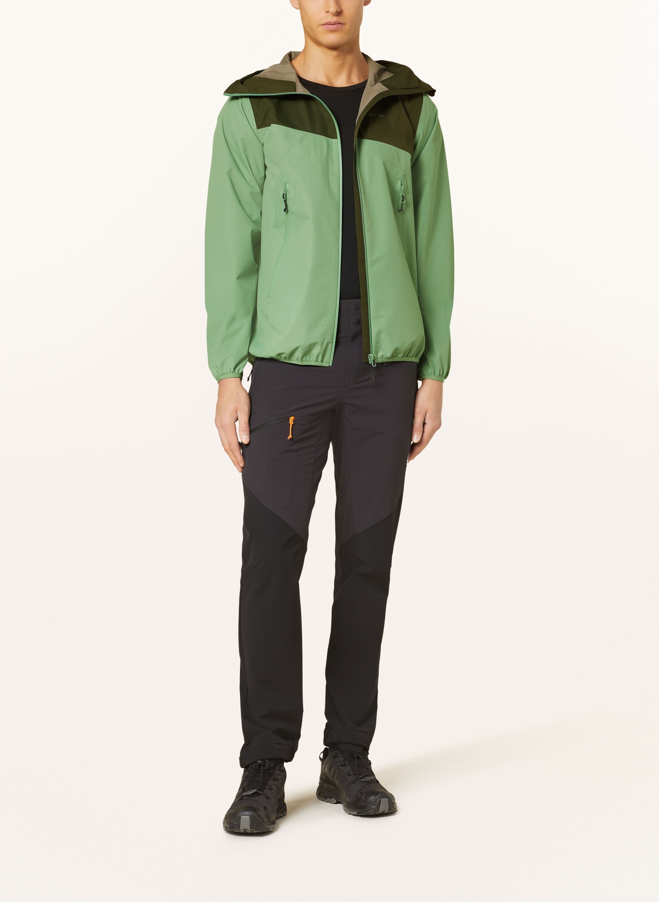 me°ru' Outdoor jacket GAMBELL, Color: LIGHT GREEN/ GREEN (Image 2)
