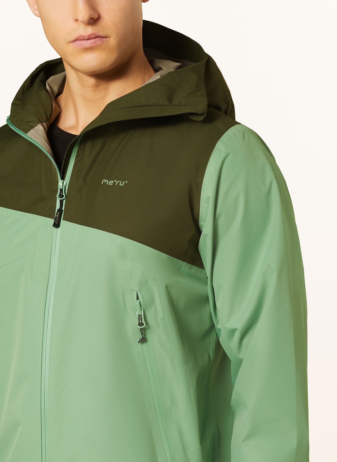me°ru' Outdoor jacket GAMBELL, Color: LIGHT GREEN/ GREEN (Image 5)