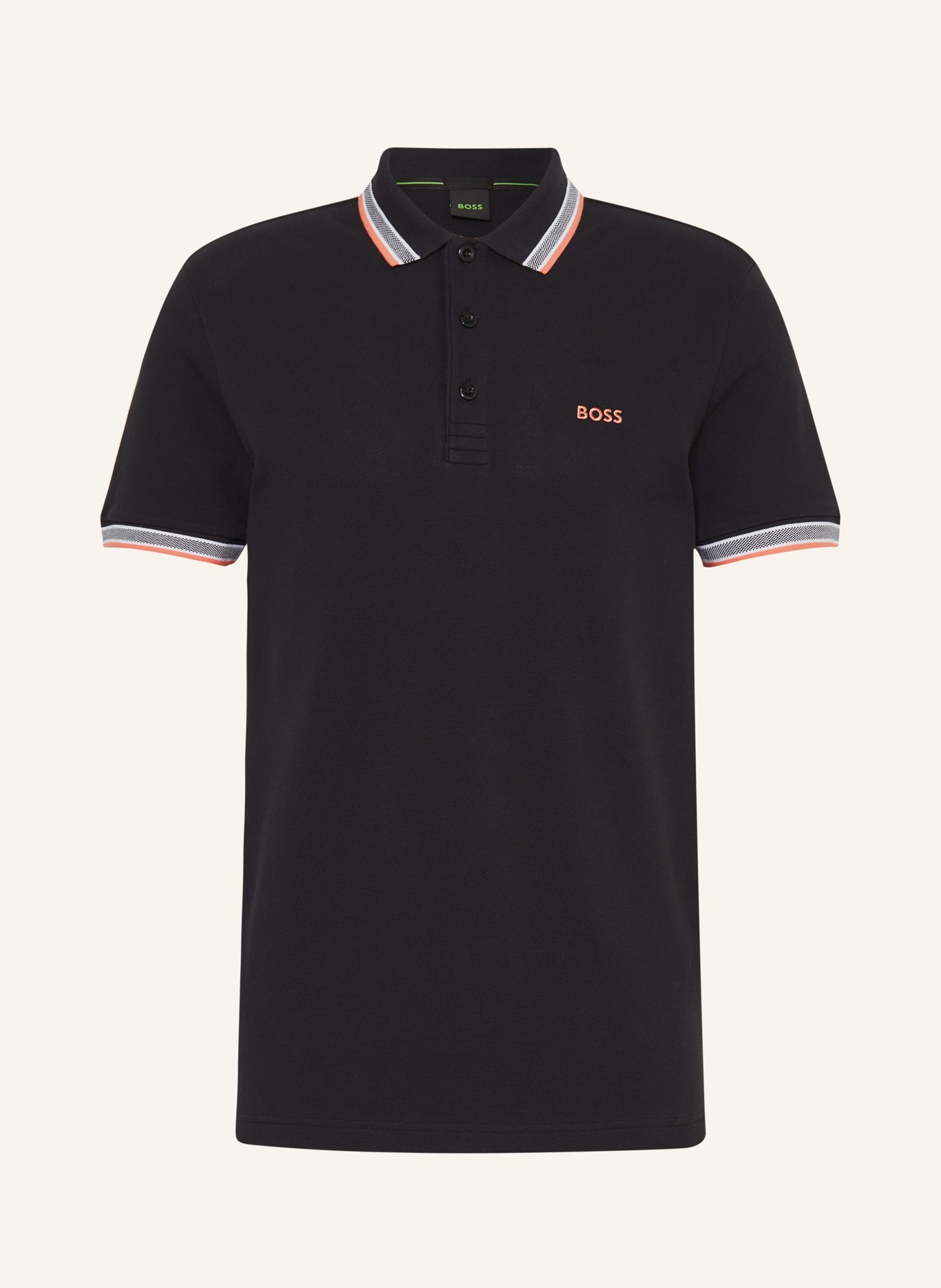 BOSS Piqué-Poloshirt PADDY CURVED Regular Fit, Farbe: SCHWARZ (Bild 1)