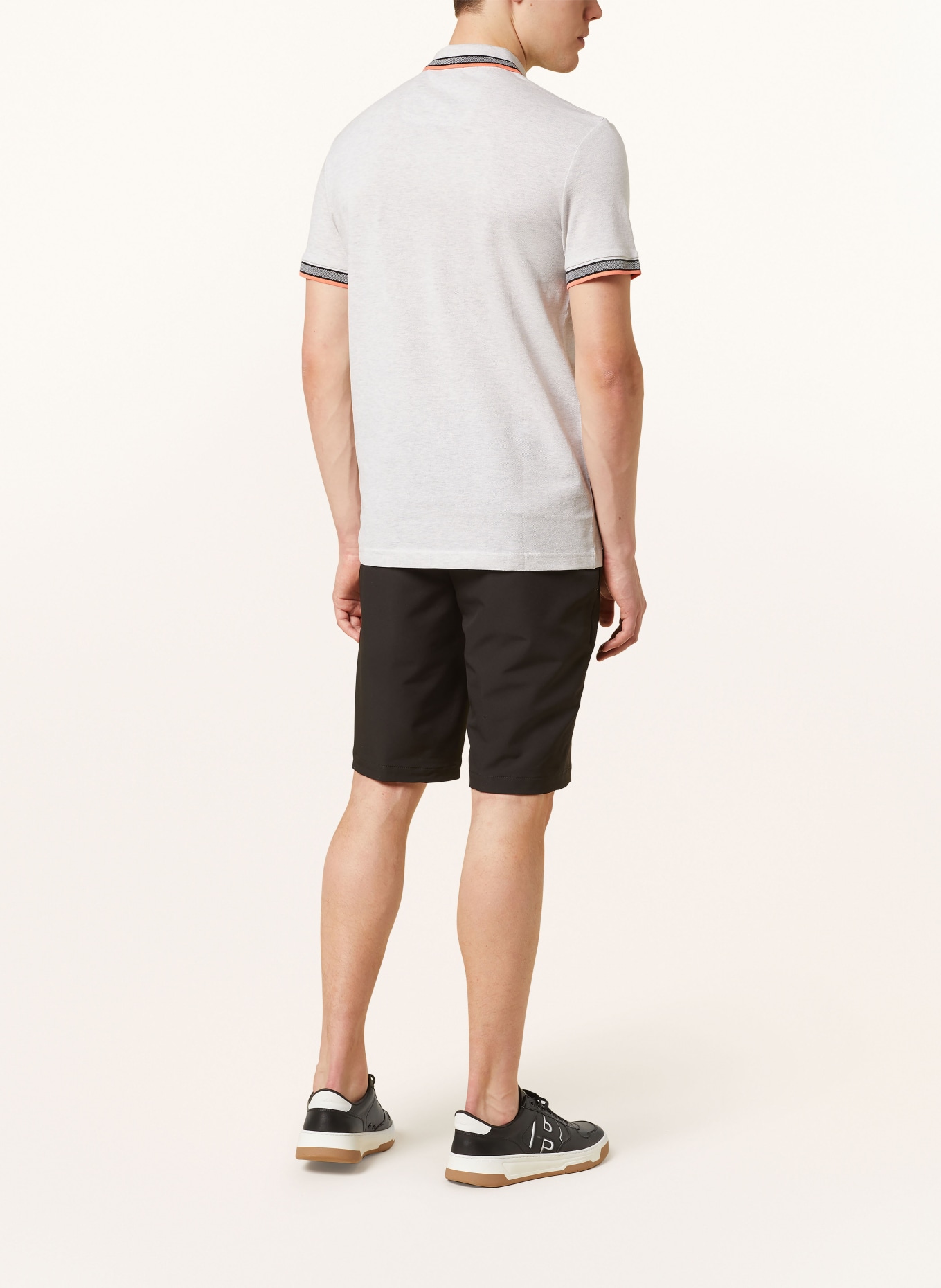 BOSS Piqué-Poloshirt PADDY CURVED Regular Fit, Farbe: ECRU/ HELLGRAU (Bild 3)