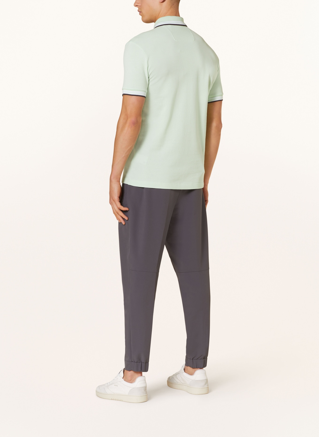 BOSS Piqué-Poloshirt PADDY CURVED Regular Fit, Farbe: HELLGRÜN (Bild 3)