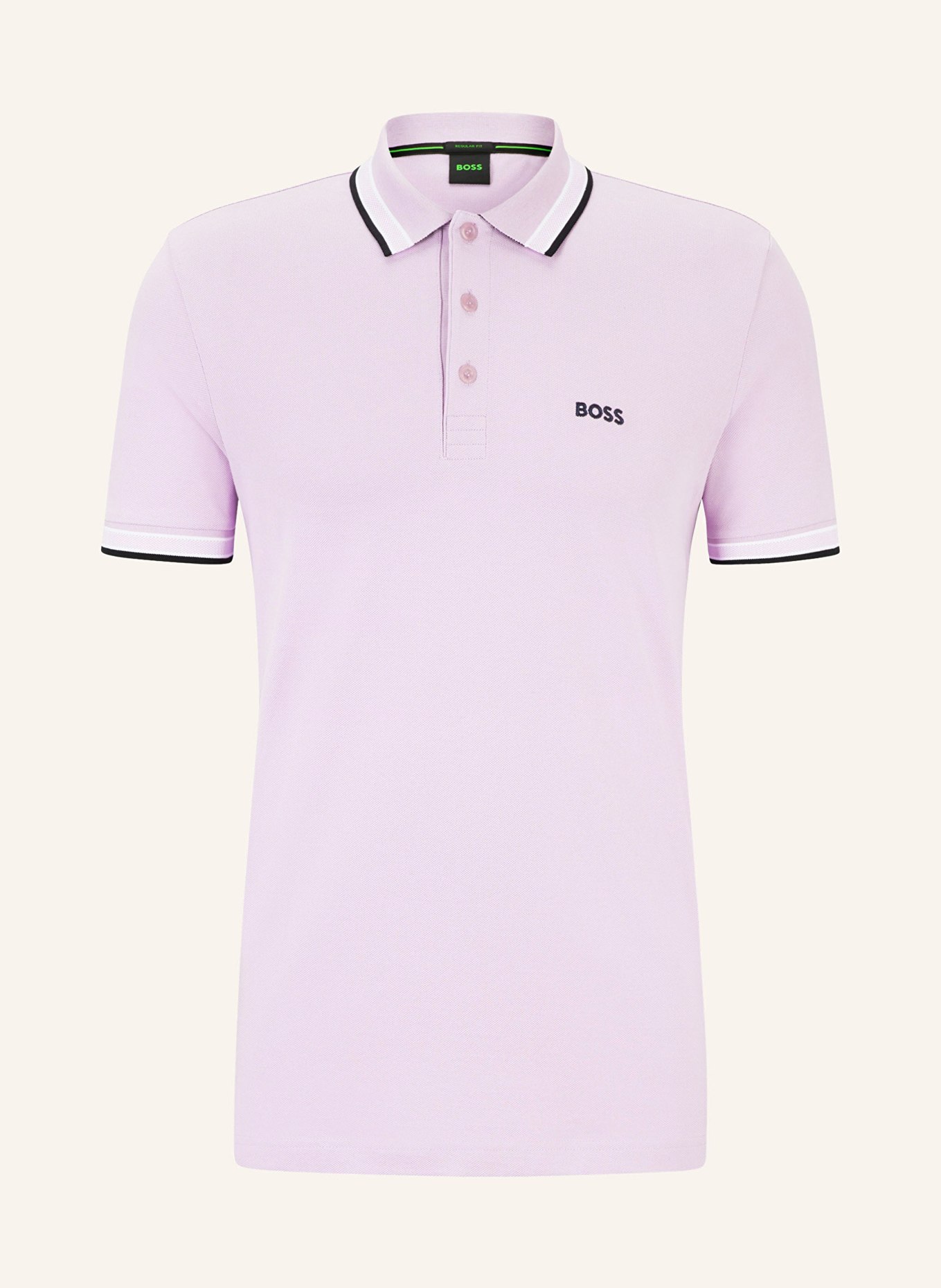 BOSS Piqué-Poloshirt PADDY CURVED Regular Fit, Farbe: HELLLILA (Bild 1)