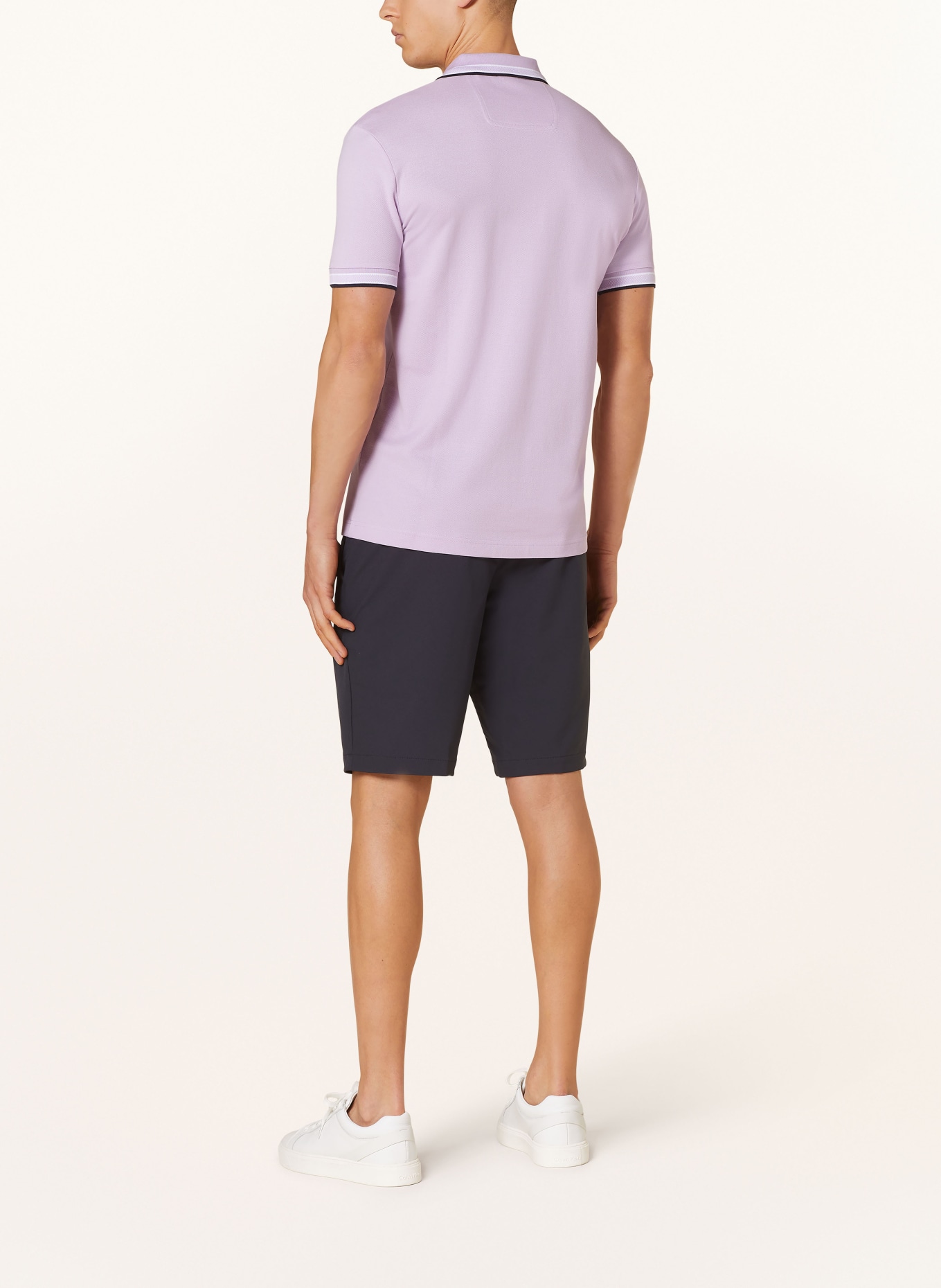 BOSS Piqué-Poloshirt PADDY CURVED Regular Fit, Farbe: HELLLILA (Bild 3)