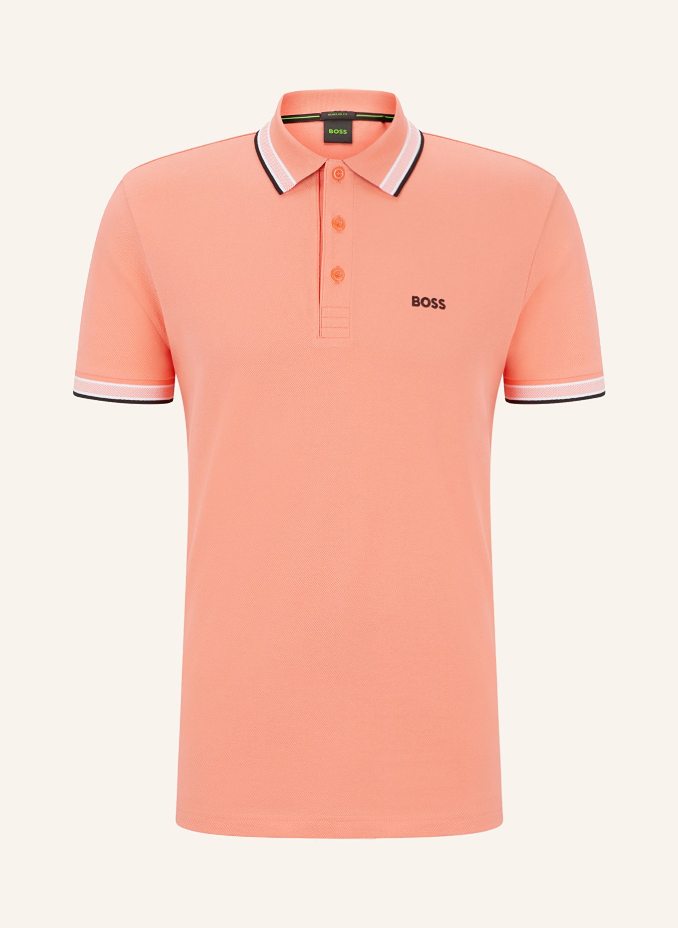 BOSS Piqué-Poloshirt PADDY CURVED Regular Fit, Farbe: HELLORANGE (Bild 1)