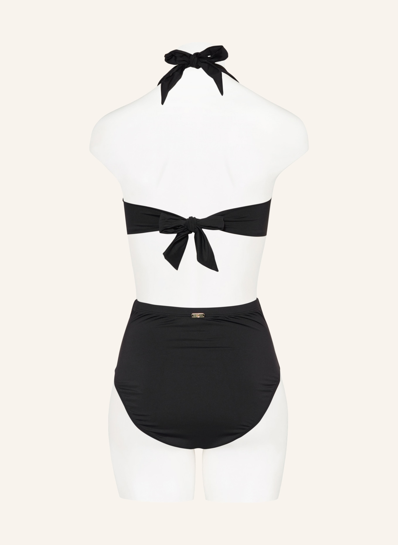 LAUREN RALPH LAUREN Halter neck bikini top BEACH CLUB SOLIDS, Color: BLACK (Image 3)