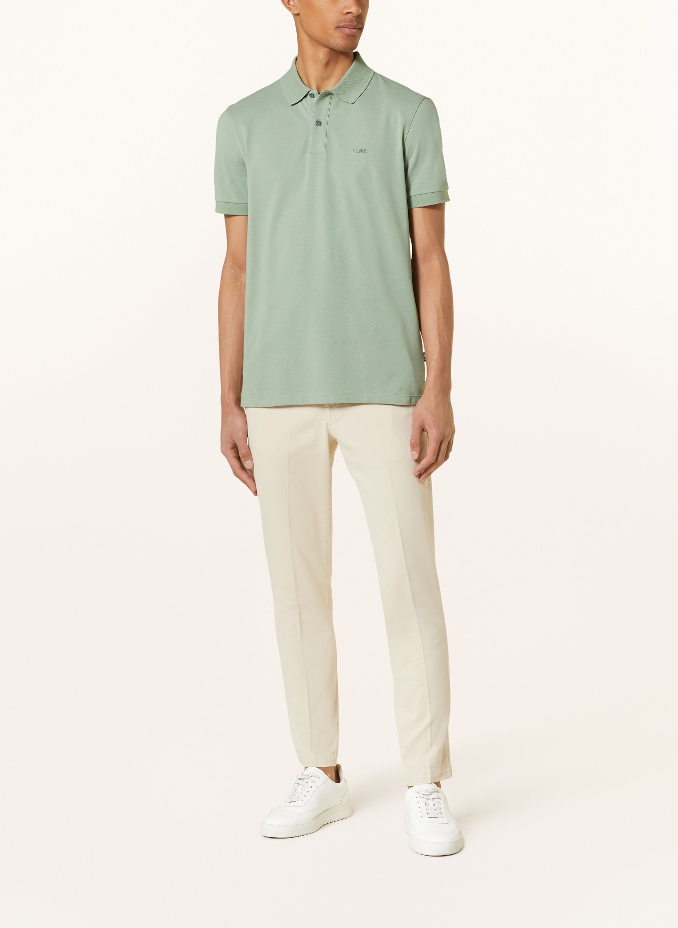 BOSS Piqué-Poloshirt PALLAS Regular Fit, Farbe: DUNKELGRÜN (Bild 2)