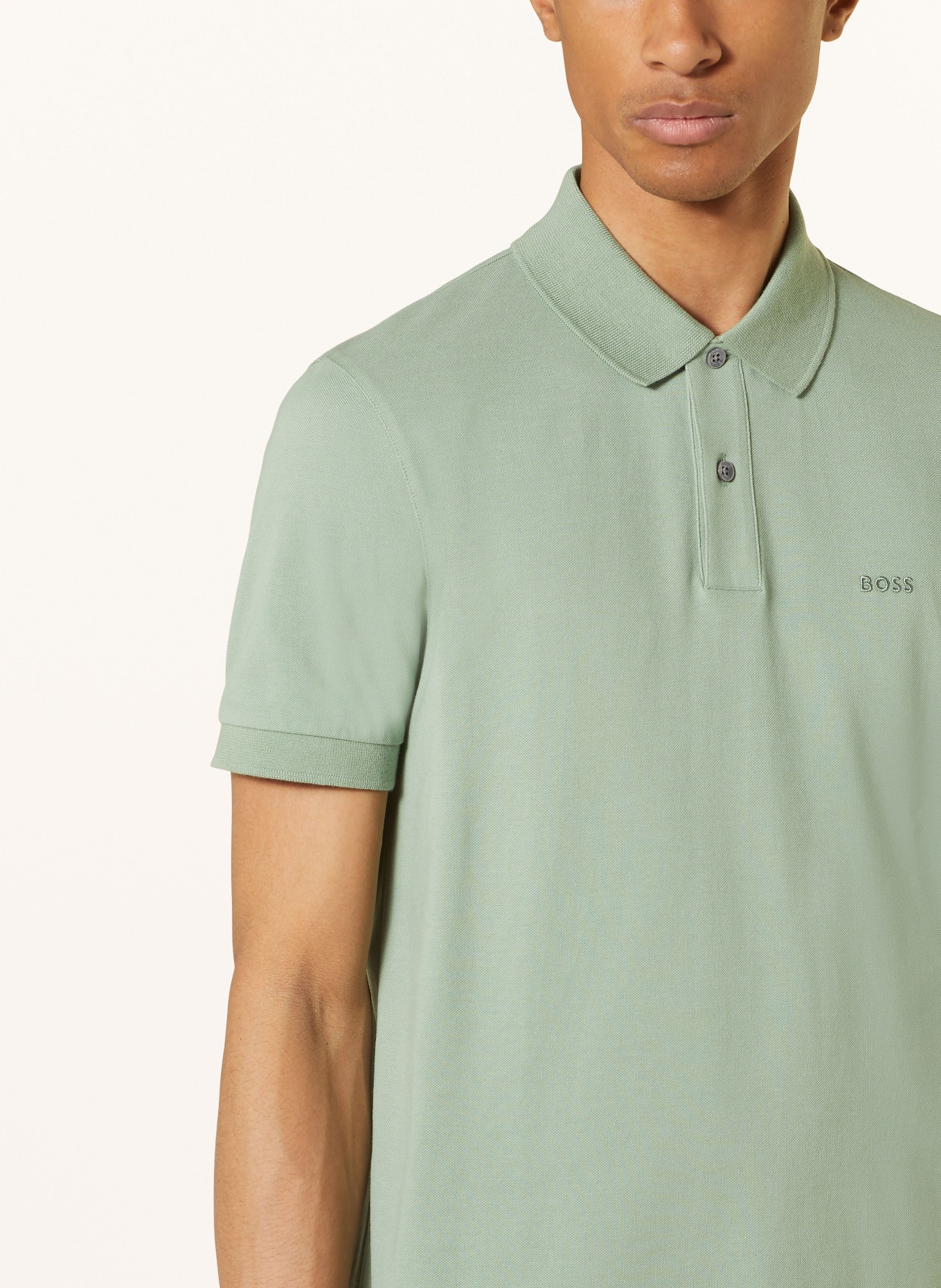 BOSS Piqué-Poloshirt PALLAS Regular Fit, Farbe: DUNKELGRÜN (Bild 4)