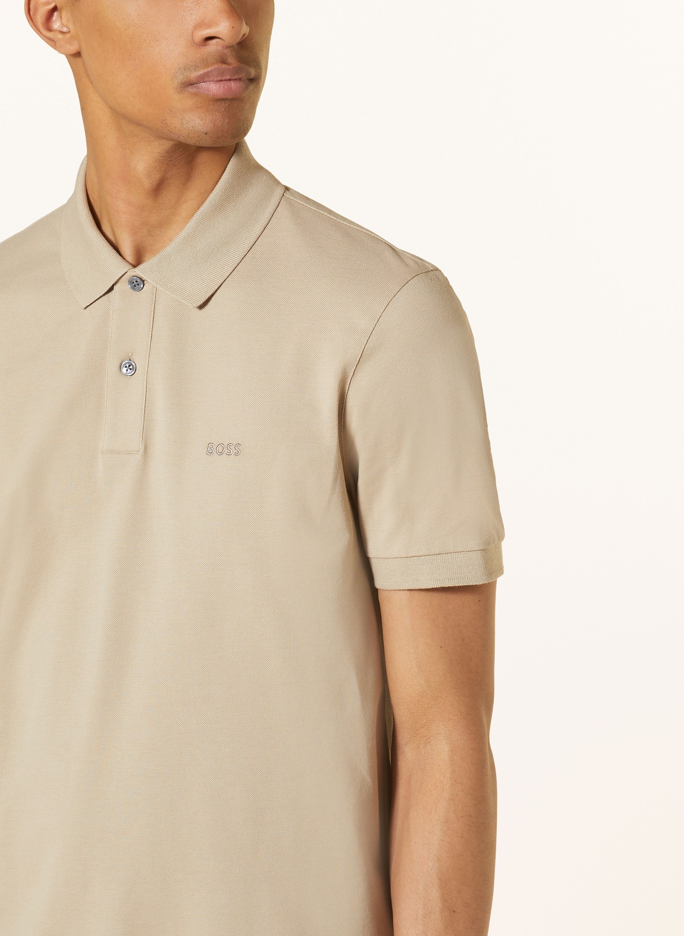 BOSS Piqué-Poloshirt PALLAS Regular Fit, Farbe: BEIGE (Bild 4)