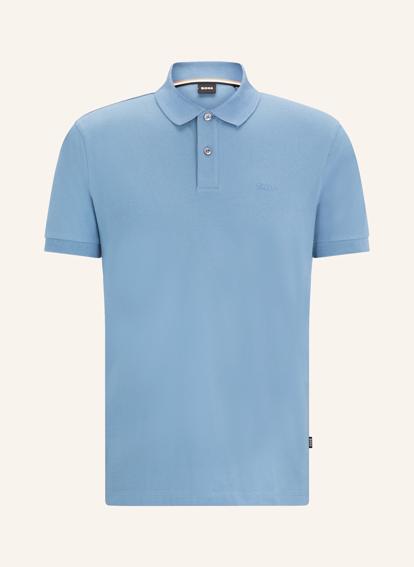 BOSS Piqué-Poloshirt PALLAS Regular Fit, Farbe: BLAUGRAU (Bild 1)