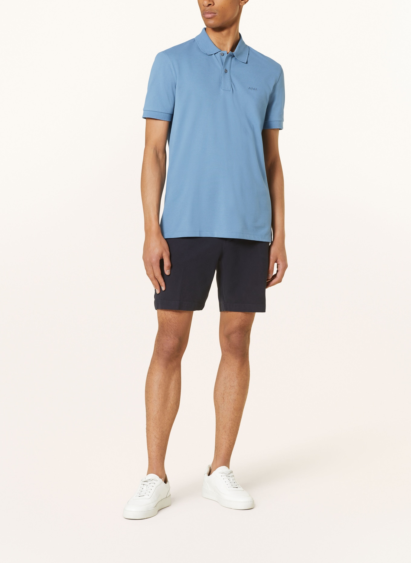 BOSS Piqué-Poloshirt PALLAS Regular Fit, Farbe: BLAUGRAU (Bild 2)