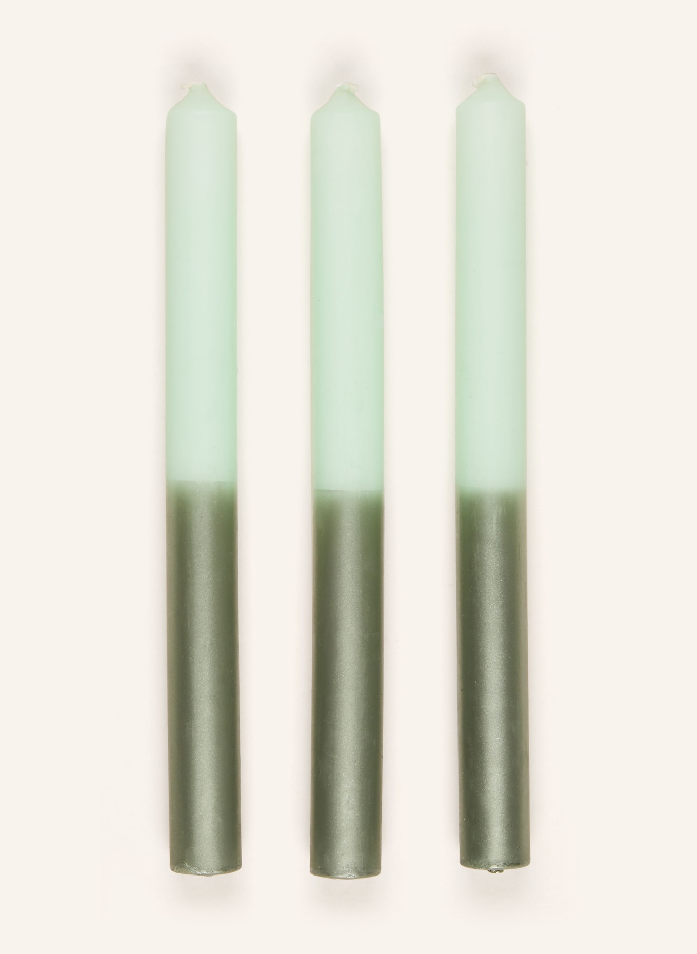 Candy Candle Set of 3 taper candles PRETTY PEPPERMINT, Color: MINT (Image 1)