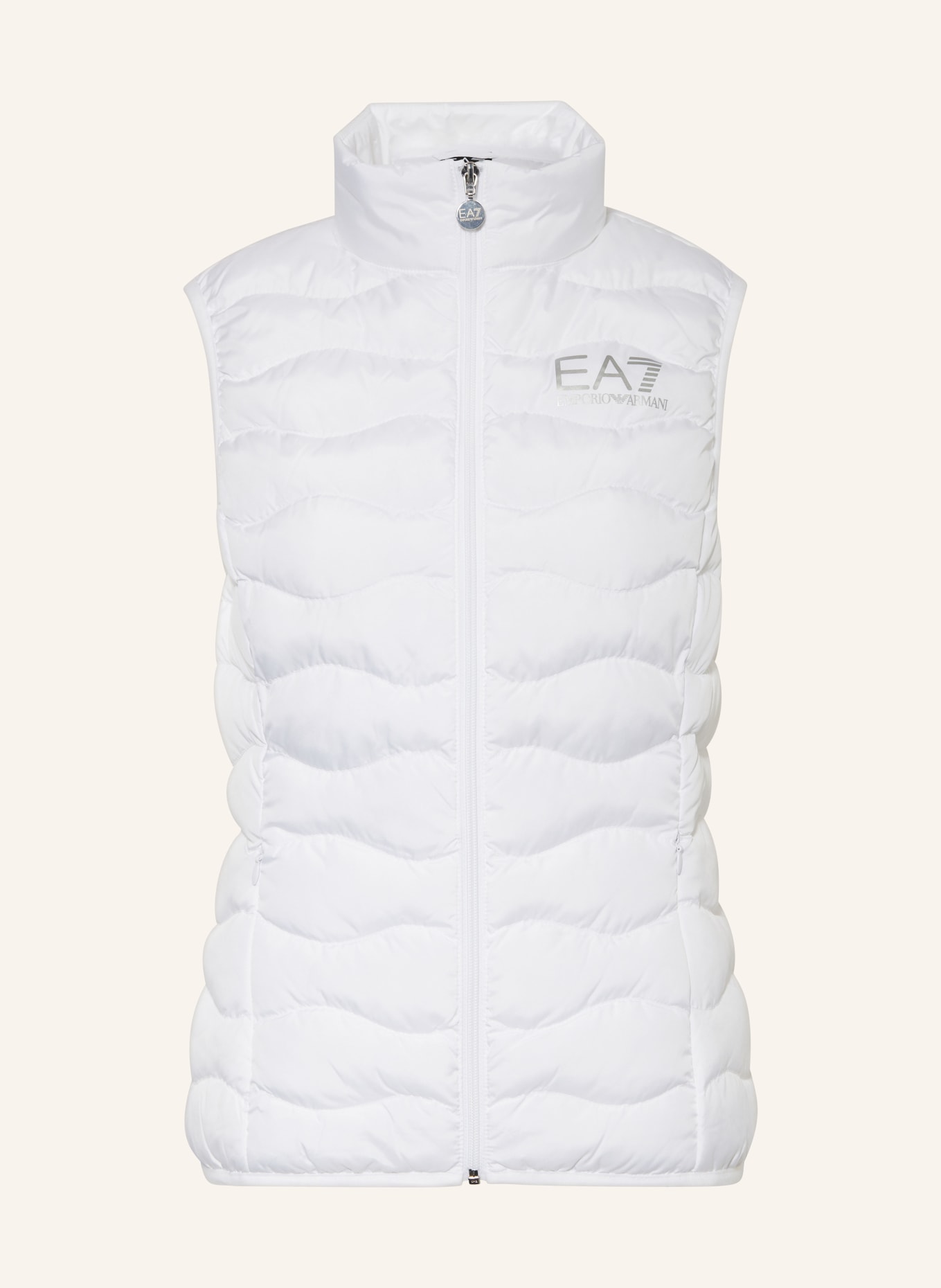 EA7 EMPORIO ARMANI Quilted vest, Color: WHITE (Image 1)
