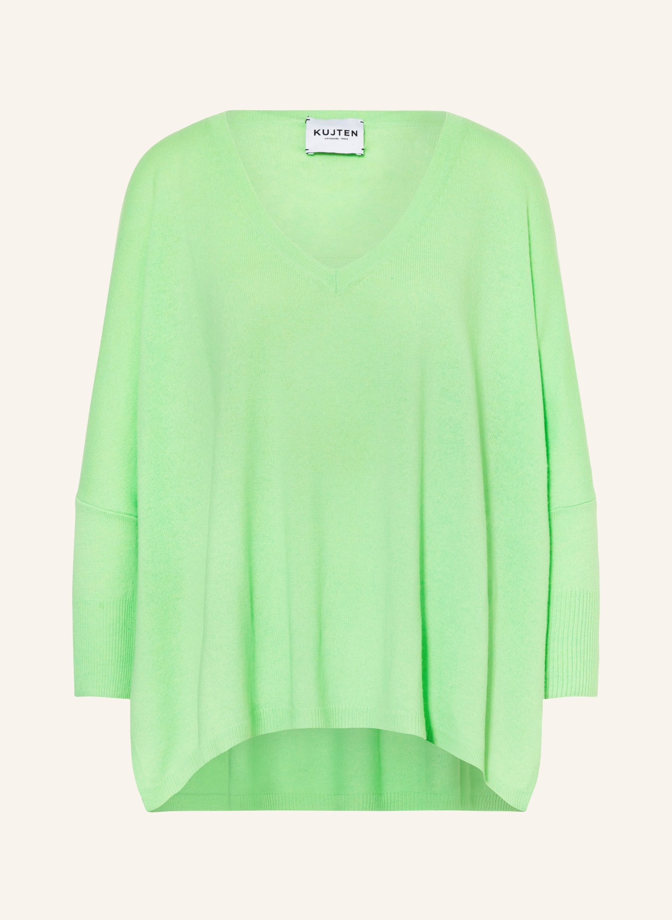 KUJTEN Cashmere pullover MINIE, Color: LIGHT GREEN (Image 1)