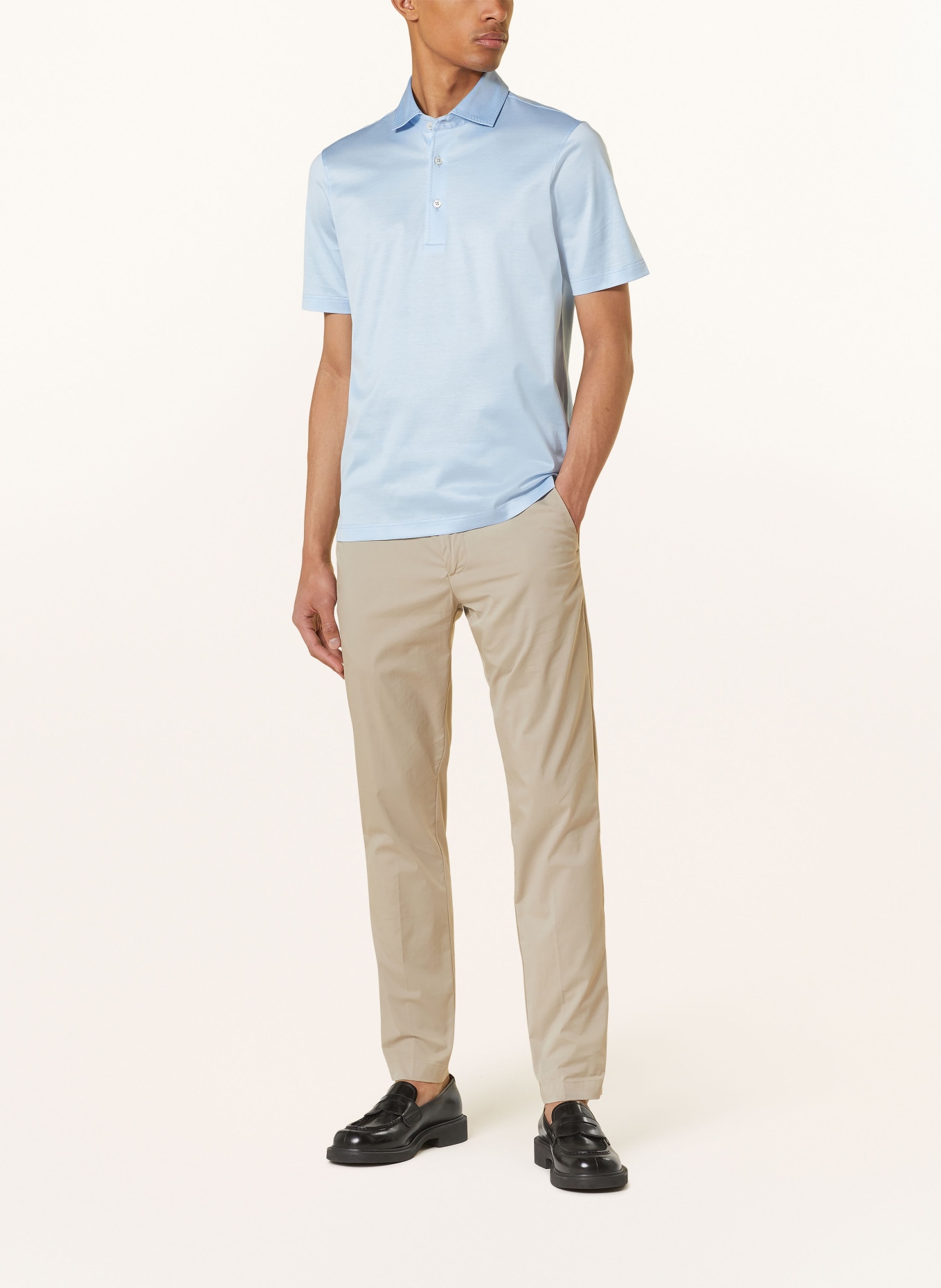 GRAN SASSO Koszulka polo z dżerseju: JASNONIEBIESKI