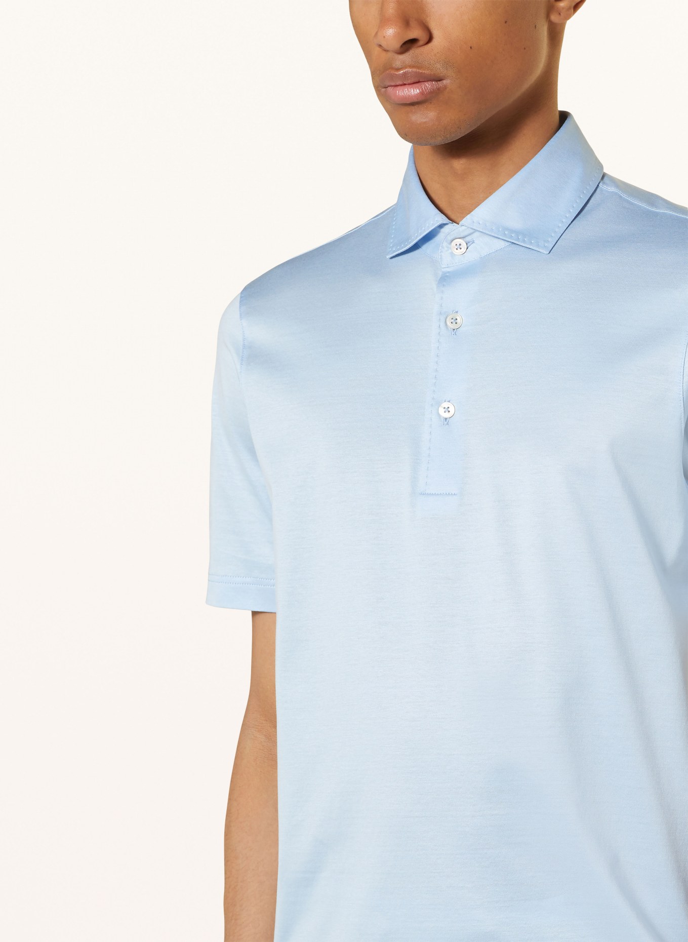 GRAN SASSO Koszulka polo z dżerseju: JASNONIEBIESKI