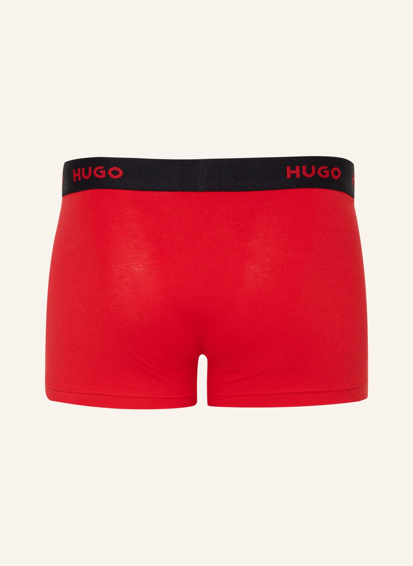 HUGO 3er-Pack Boxershorts, Farbe: SCHWARZ/ ROT/ GRAU (Bild 2)