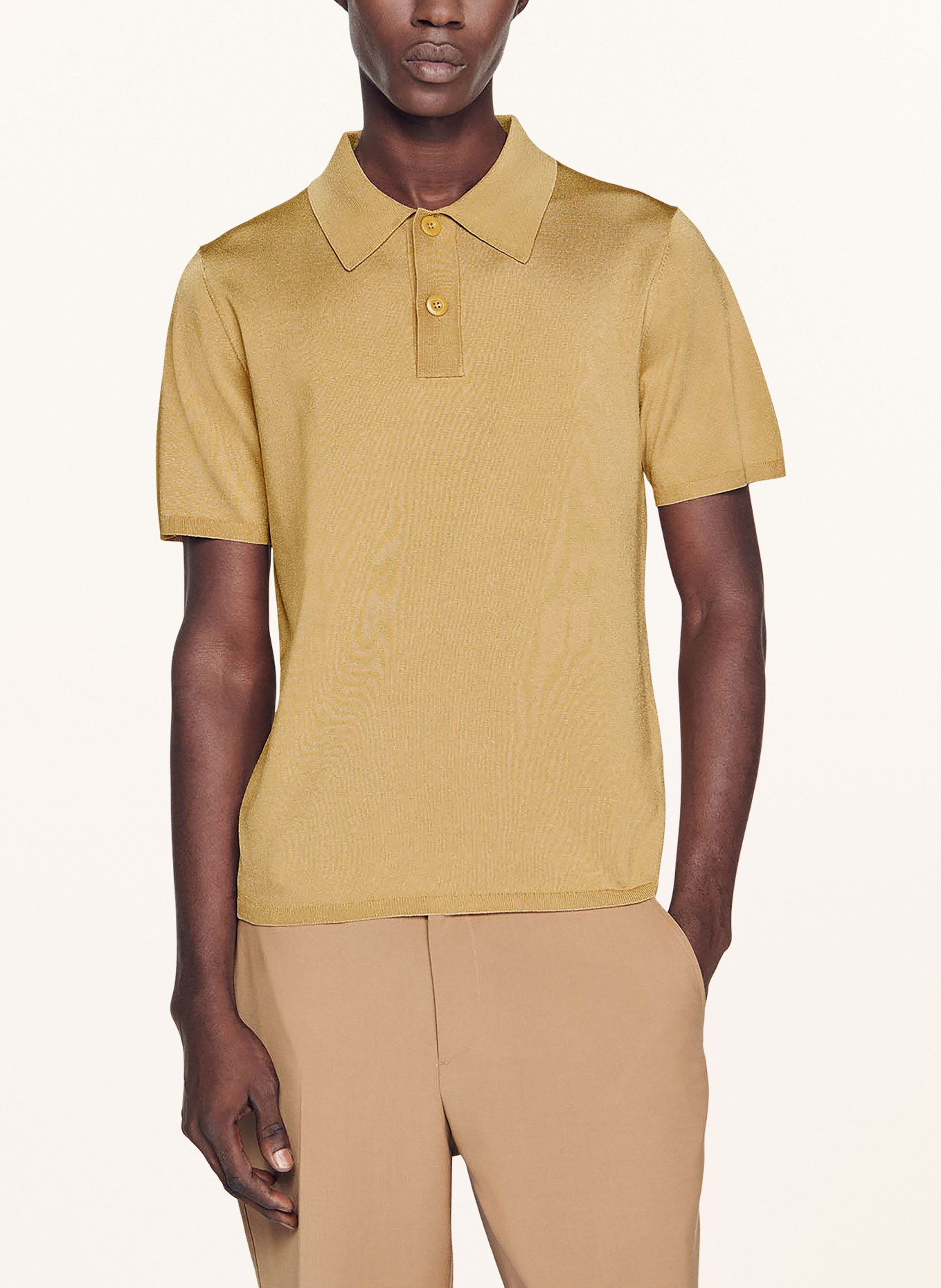 SANDRO Strick-Poloshirt, Farbe: CAMEL (Bild 4)