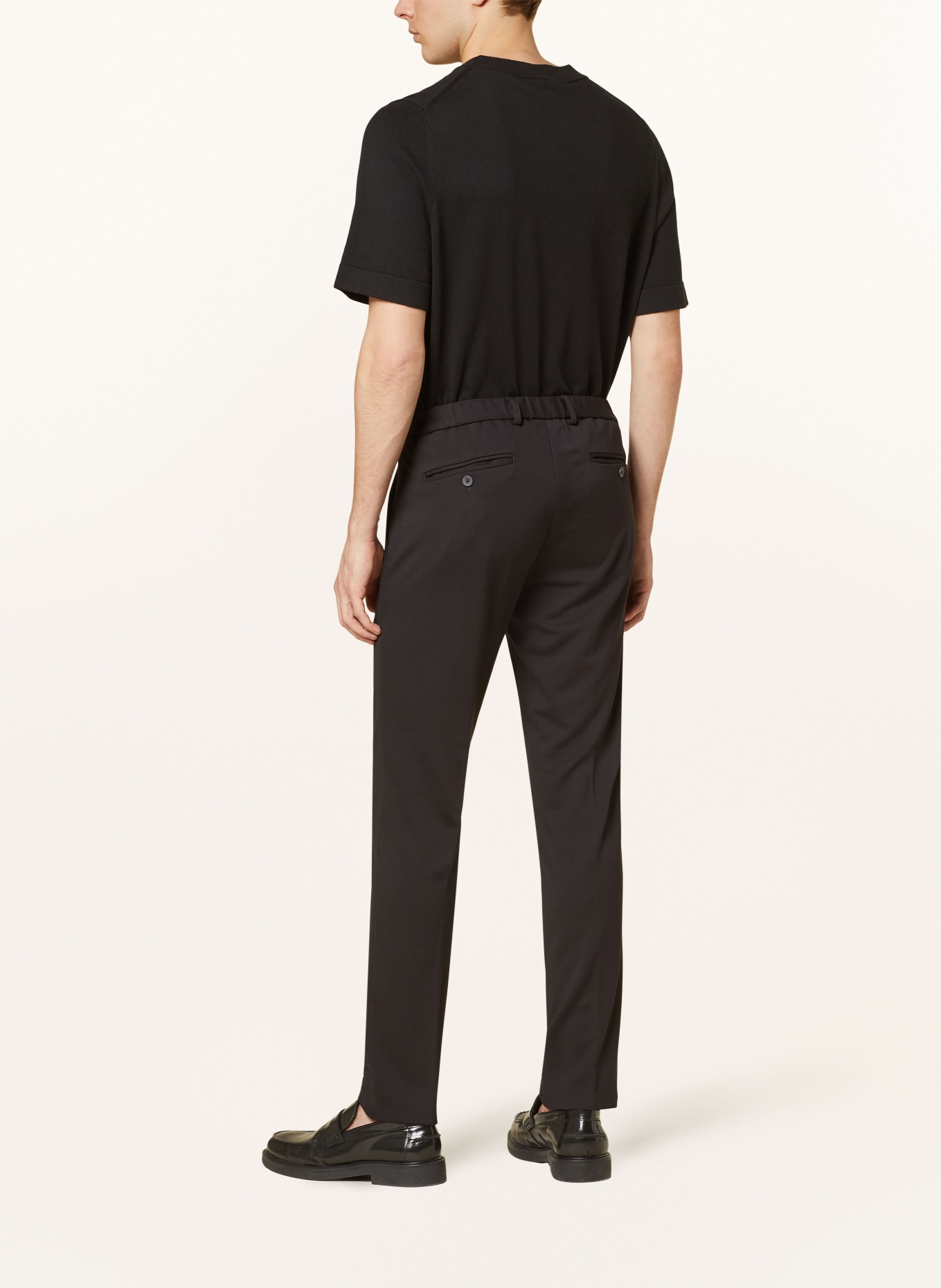 PAUL Suit trousers extra slim fit made of jersey, Color: BLACK (Image 4)