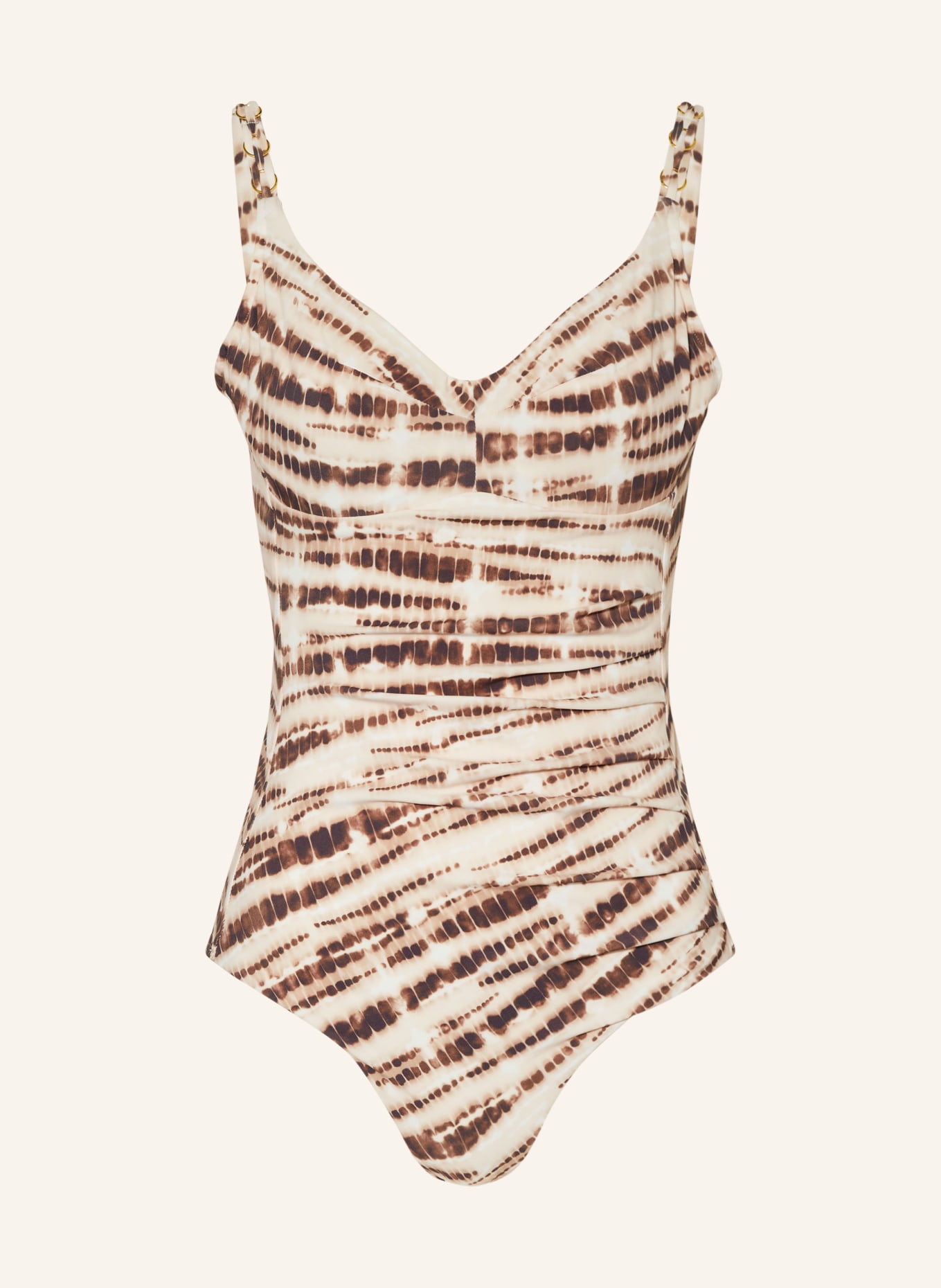 CHANTELLE Underwire swimsuit EMBLEM, Color: BEIGE/ BROWN (Image 1)