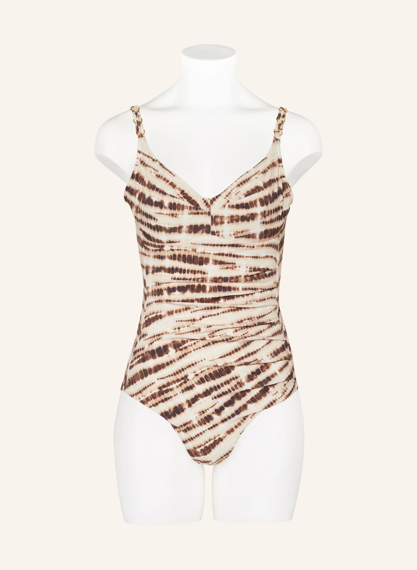 CHANTELLE Underwire swimsuit EMBLEM, Color: BEIGE/ BROWN (Image 2)