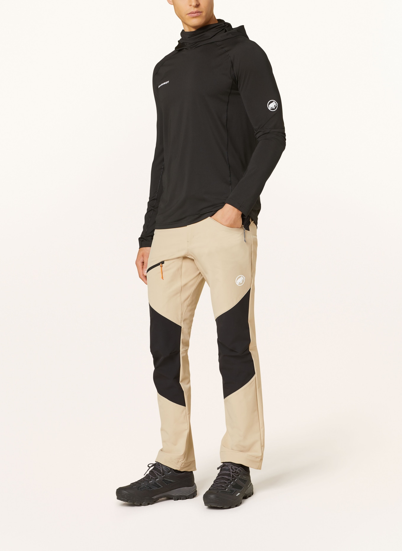 MAMMUT Long sleeve shirt SELUN with UV protection 50+, Color: BLACK (Image 2)