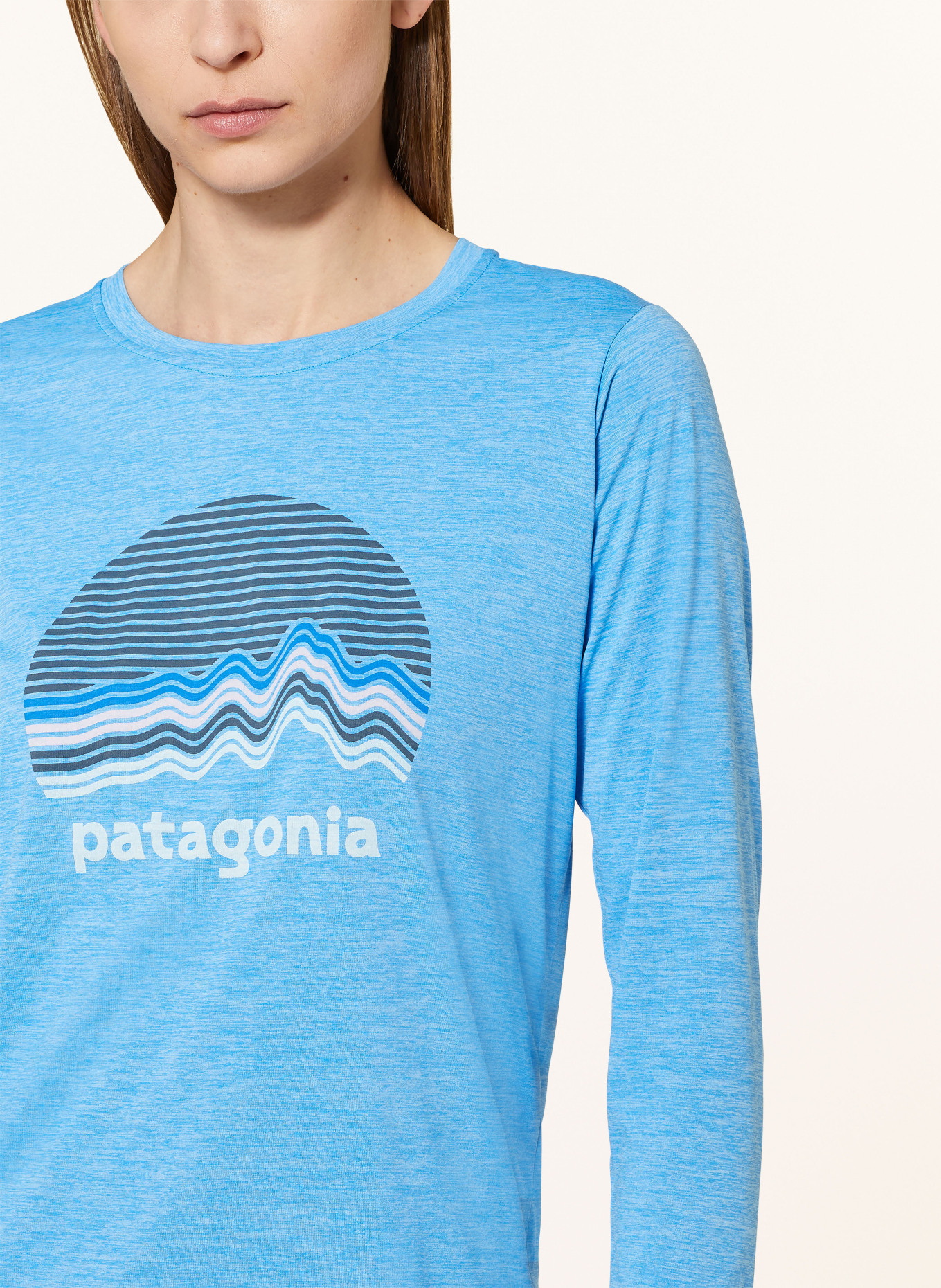 patagonia Koszulka z długim rękawem CAPILENE COOL, Kolor: NIEBIESKI/ CZARNY/ JASNONIEBIESKI (Obrazek 4)