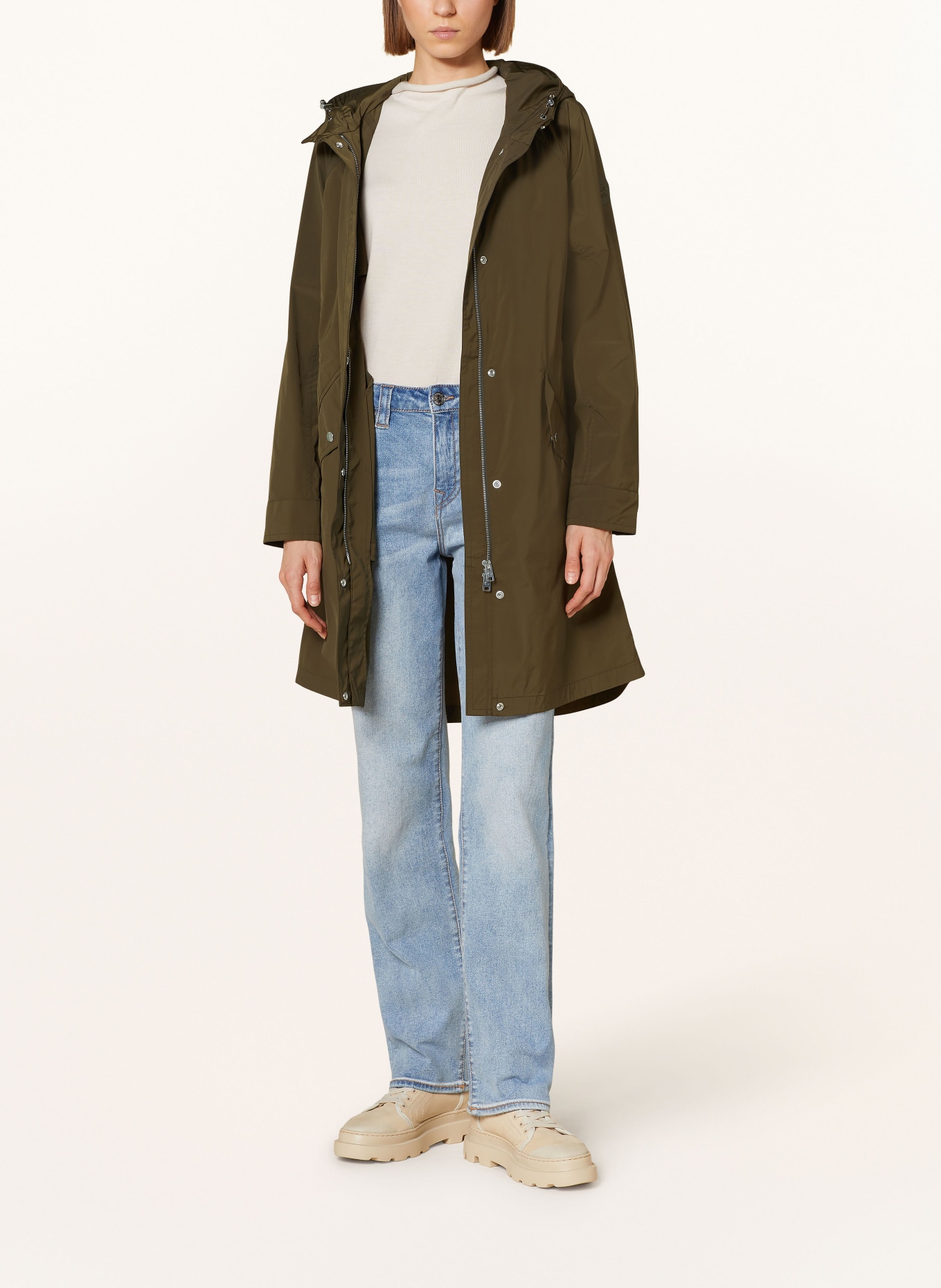 Woolrich khaki parka top