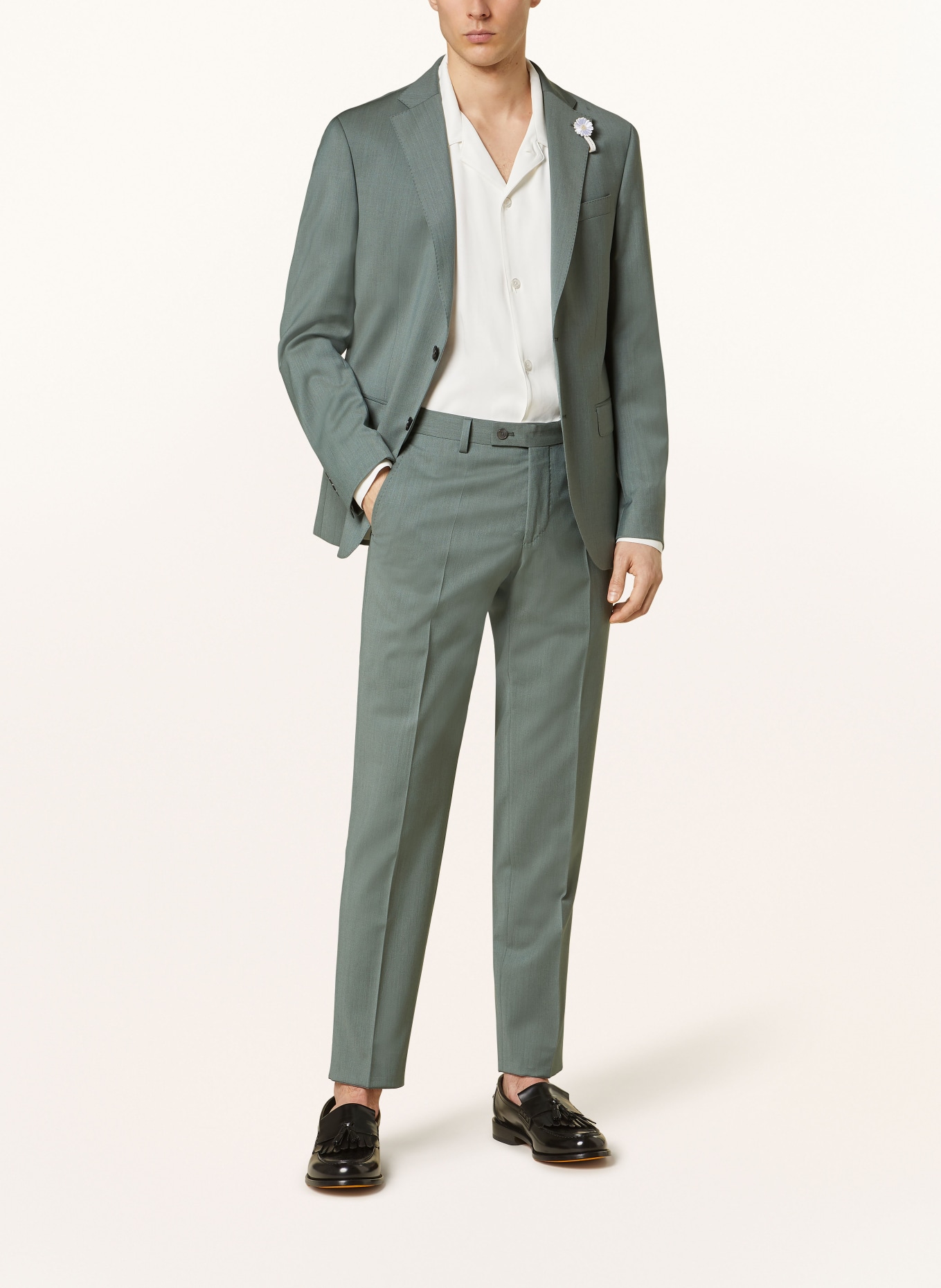BALDESSARINI Suit trousers extra slim fit, Color: 5508 Sea Spray Melange (Image 2)