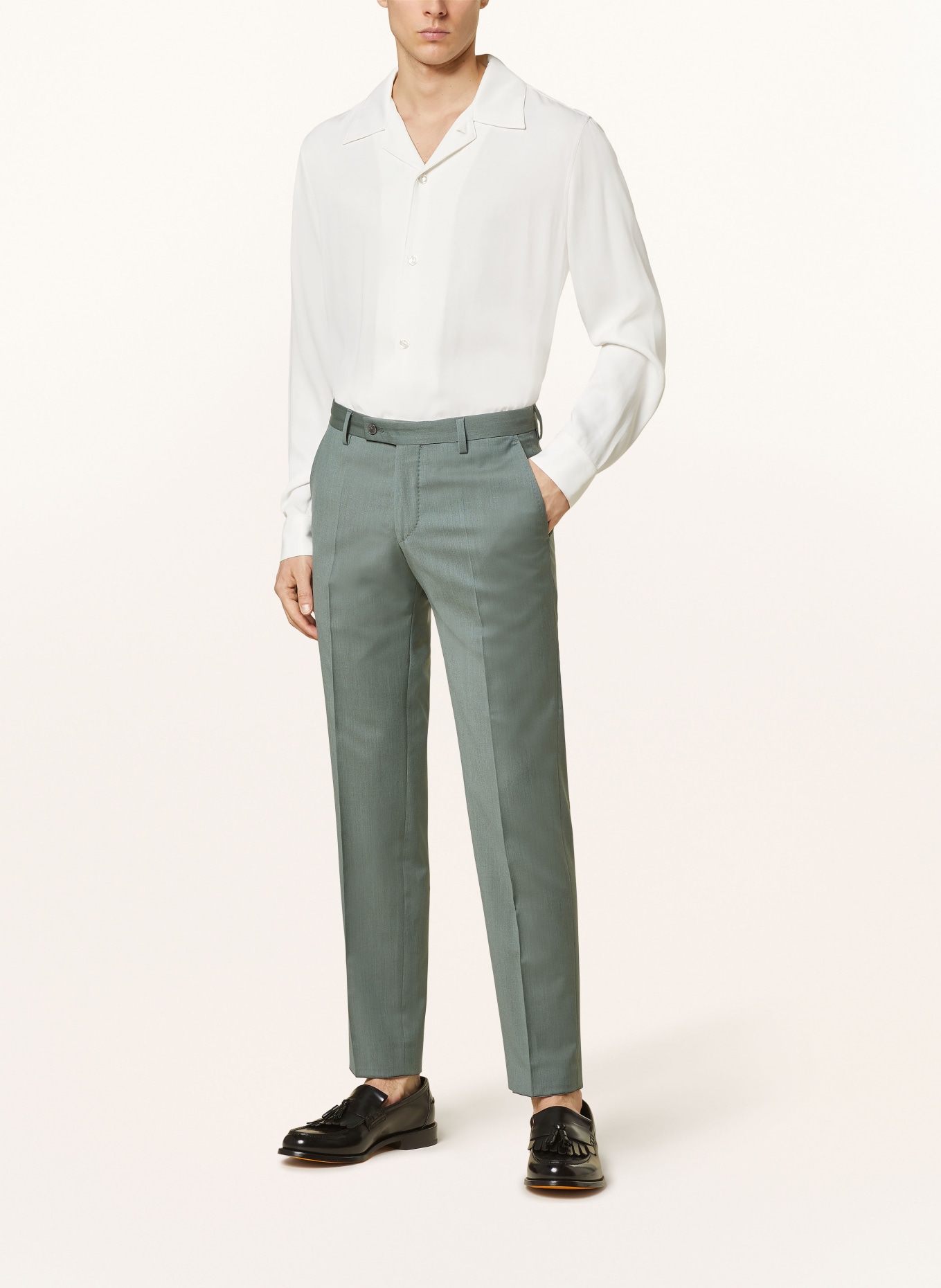 BALDESSARINI Suit trousers extra slim fit, Color: 5508 Sea Spray Melange (Image 3)