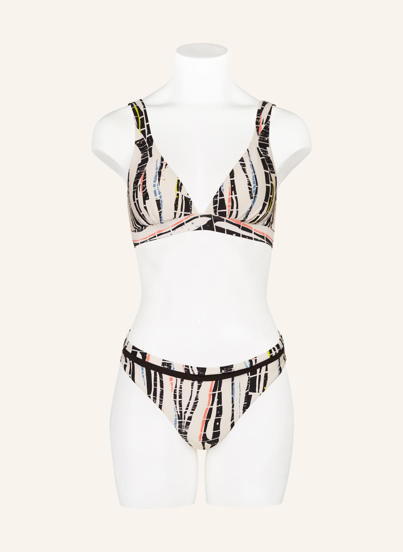 FEMILET Bralette-Bikini-Top MAUI, Farbe: WEISS/ SCHWARZ/ LACHS (Bild 2)