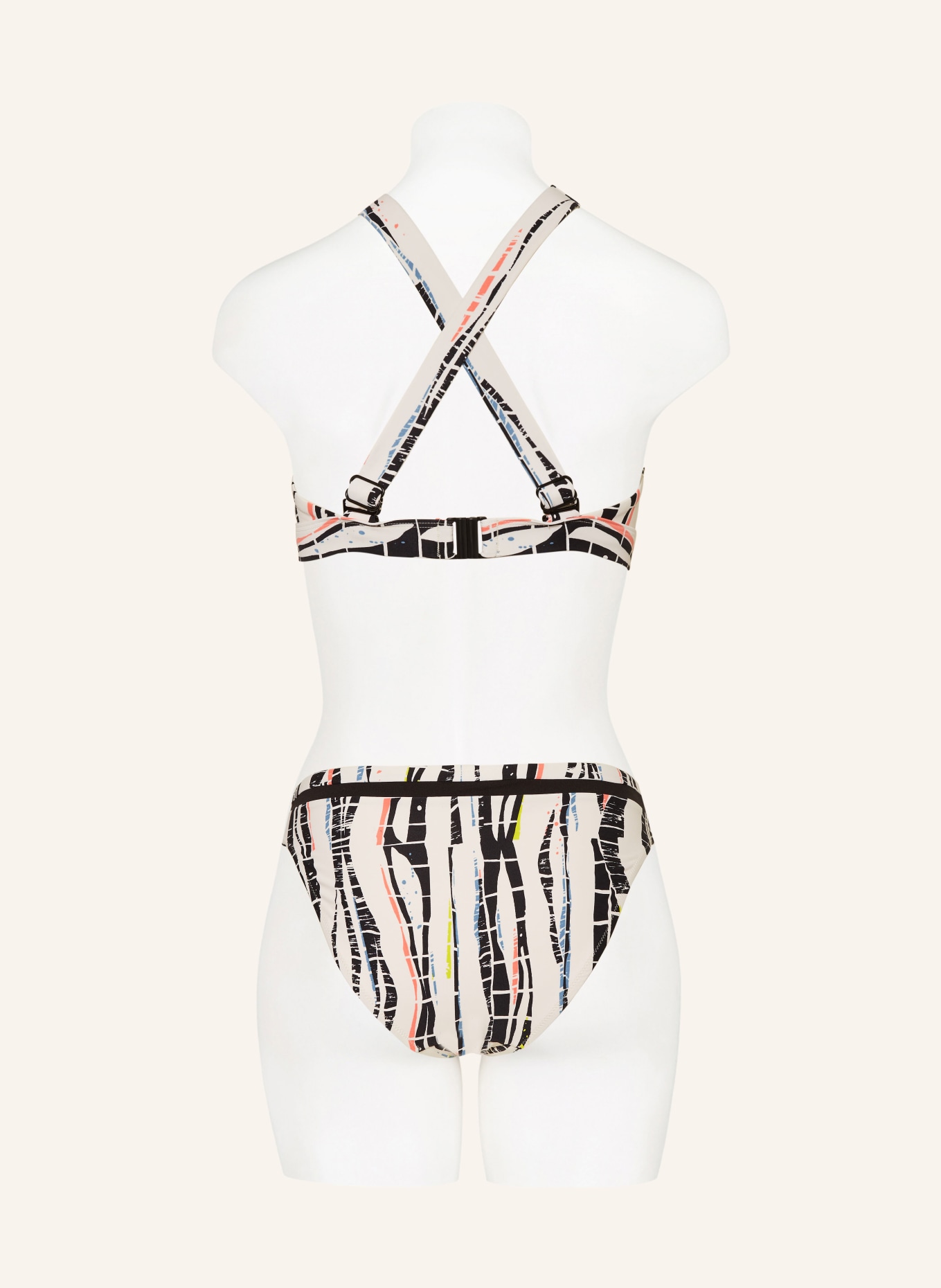 FEMILET Bralette-Bikini-Top MAUI, Farbe: WEISS/ SCHWARZ/ LACHS (Bild 4)