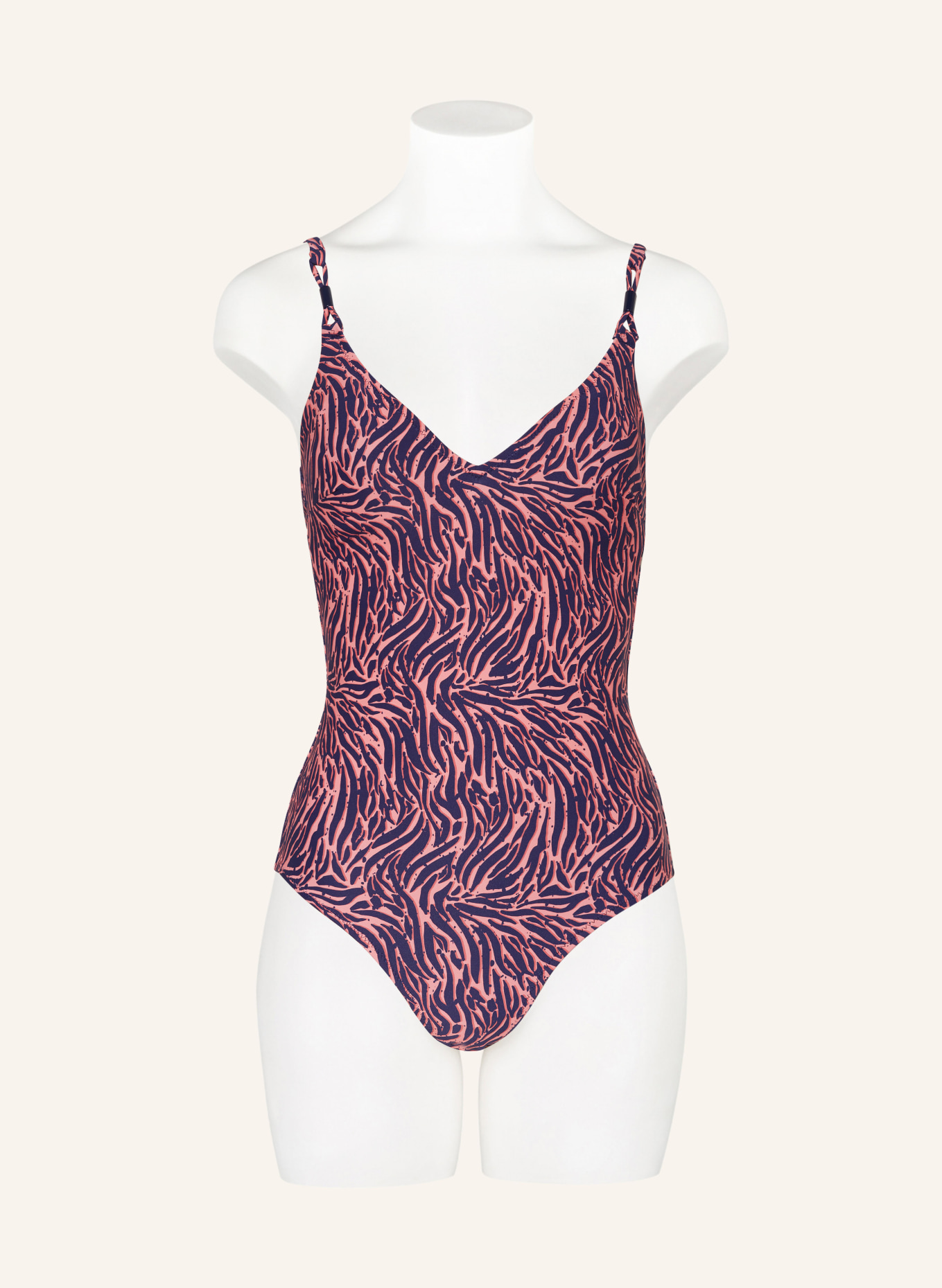 FEMILET Swimsuit TIDRA, Color: DARK BLUE/ SALMON (Image 2)