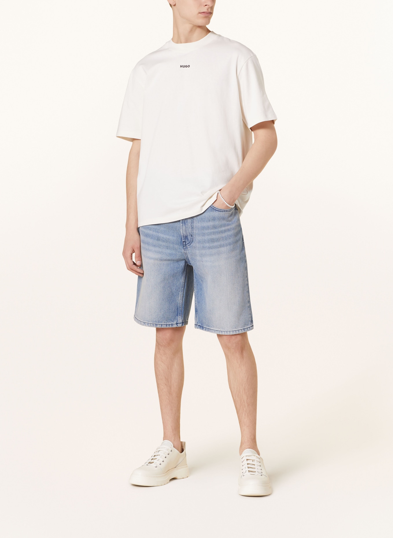HUGO T-shirt DAPOLINO, Color: WHITE (Image 2)