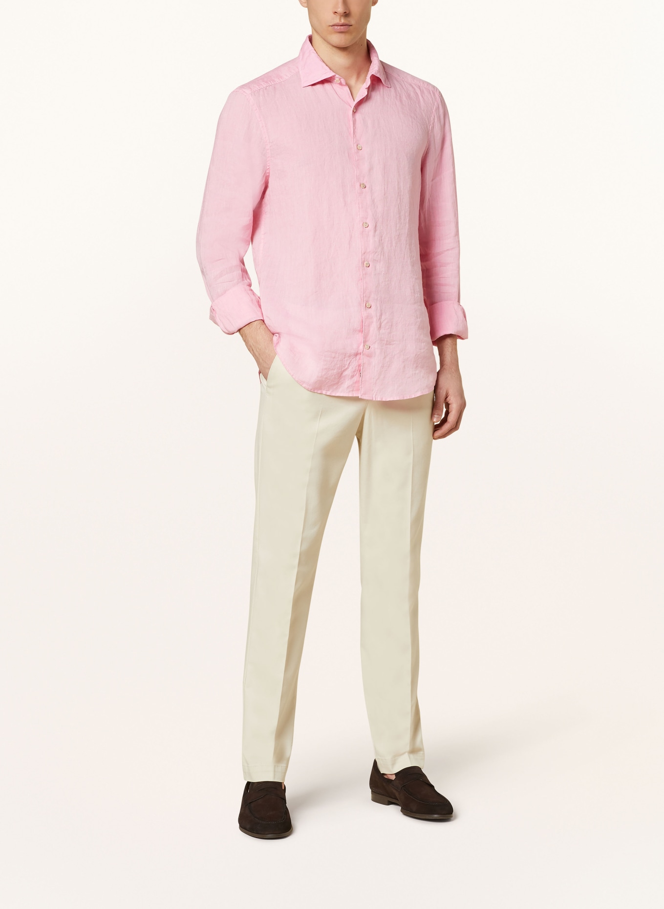 Stenströms Linen shirt slim fit, Color: PINK (Image 2)