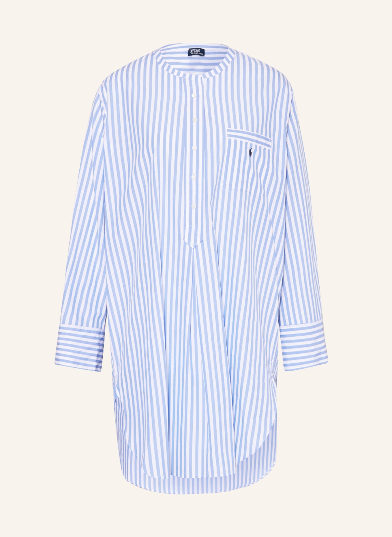 POLO RALPH LAUREN Koszula nocna: JASNONIEBIESKI / BIAŁY